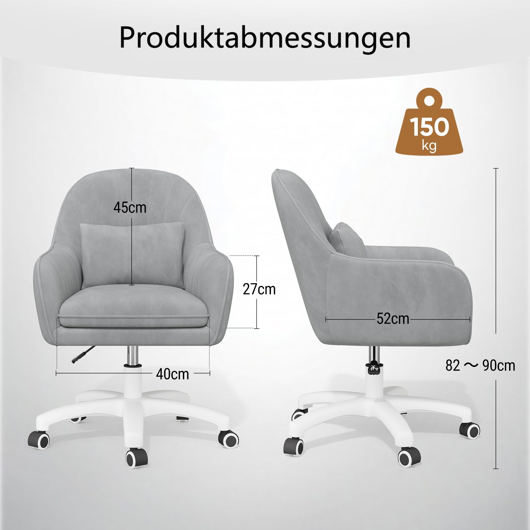 HawthyHome Bürostuhl Ergonomischer Homeoffice-Stuhl, 360° Drehbar günstig online kaufen