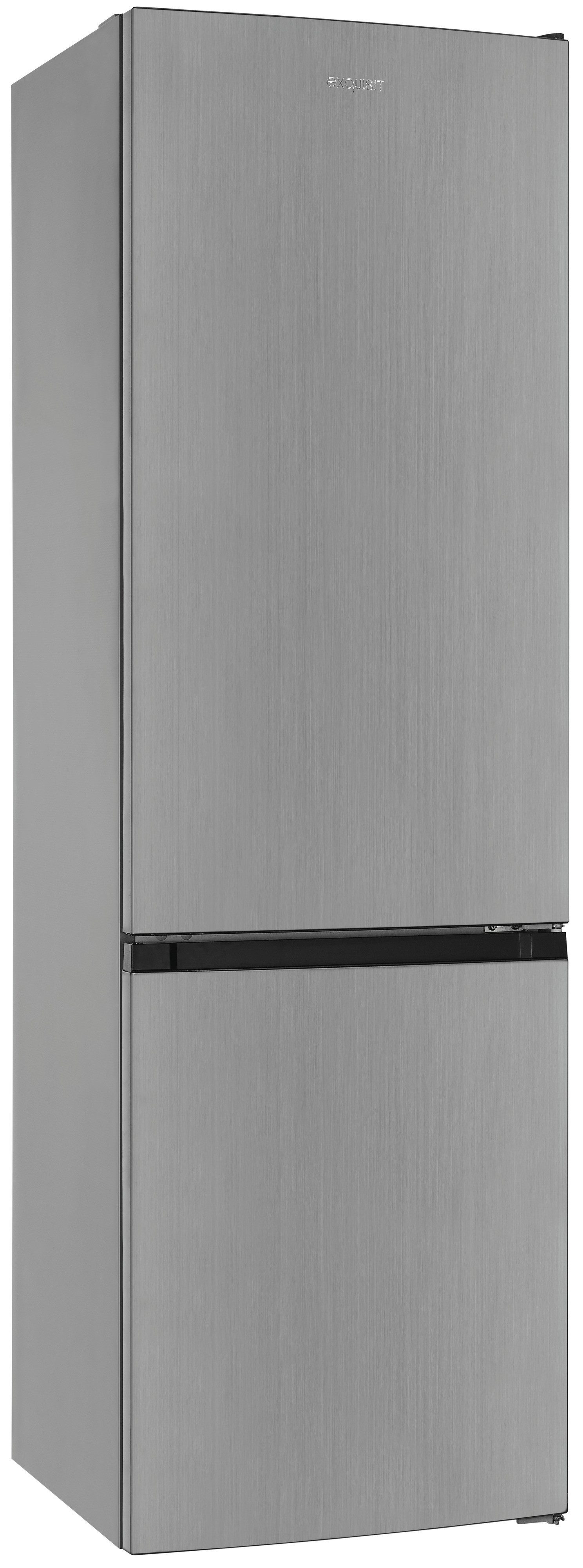 exquisit Kühl-/Gefrierkombination KGC265-70-040D inoxlook, 180 cm hoch, 54,5 cm breit