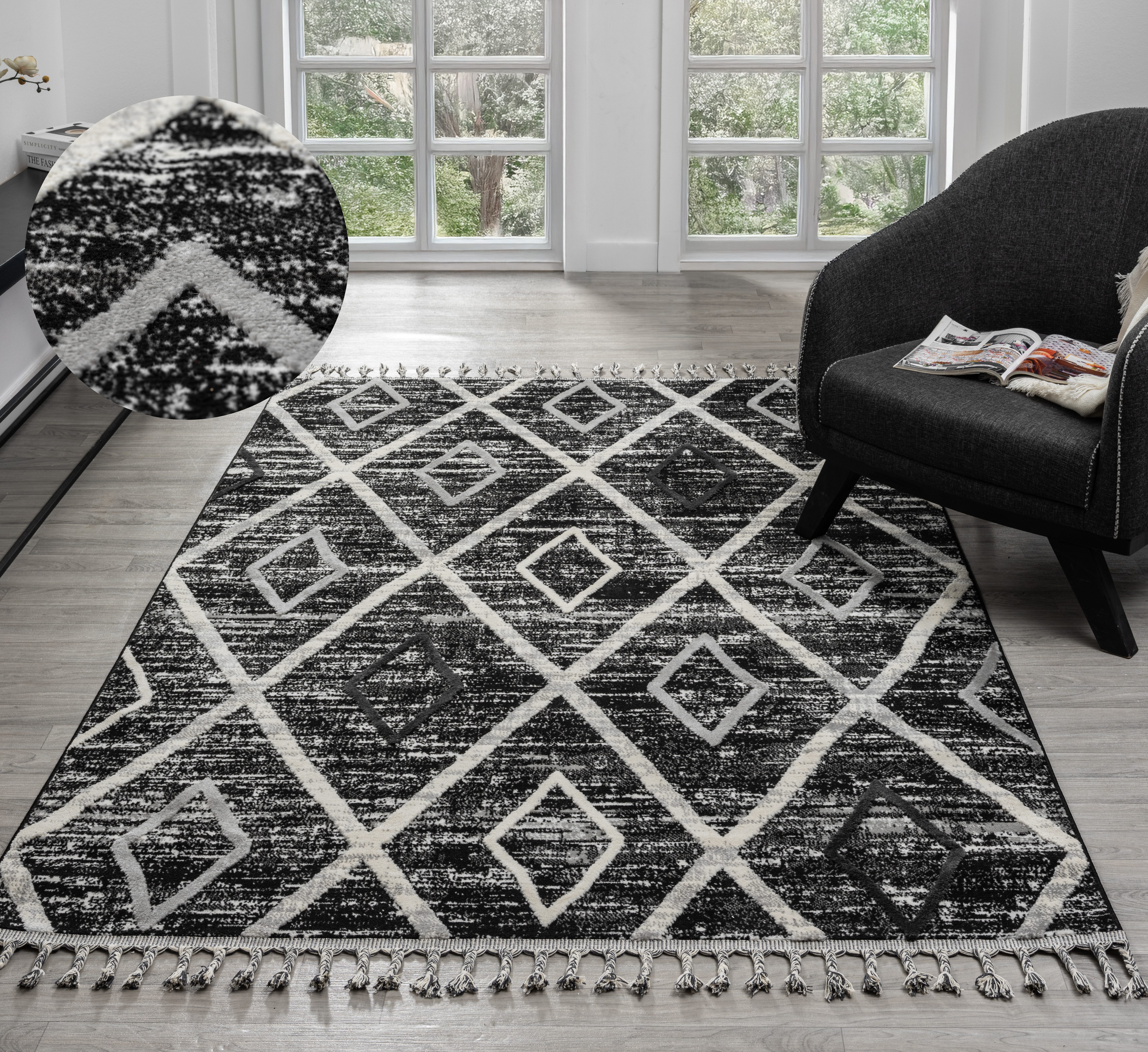 my home Teppich Otilie, rechteckig, Höhe: 11 mm, dichte Qualität, Woll-Look günstig online kaufen