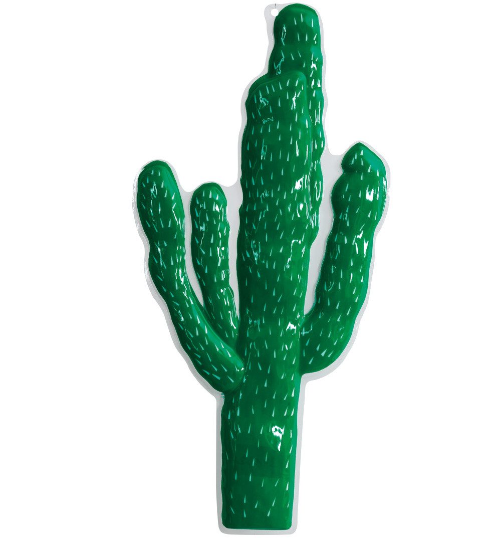 Fries Wandsticker Wand Deko Kaktus Mexico Party Grün 54 cm Höhe Geburtstag Tequila Party