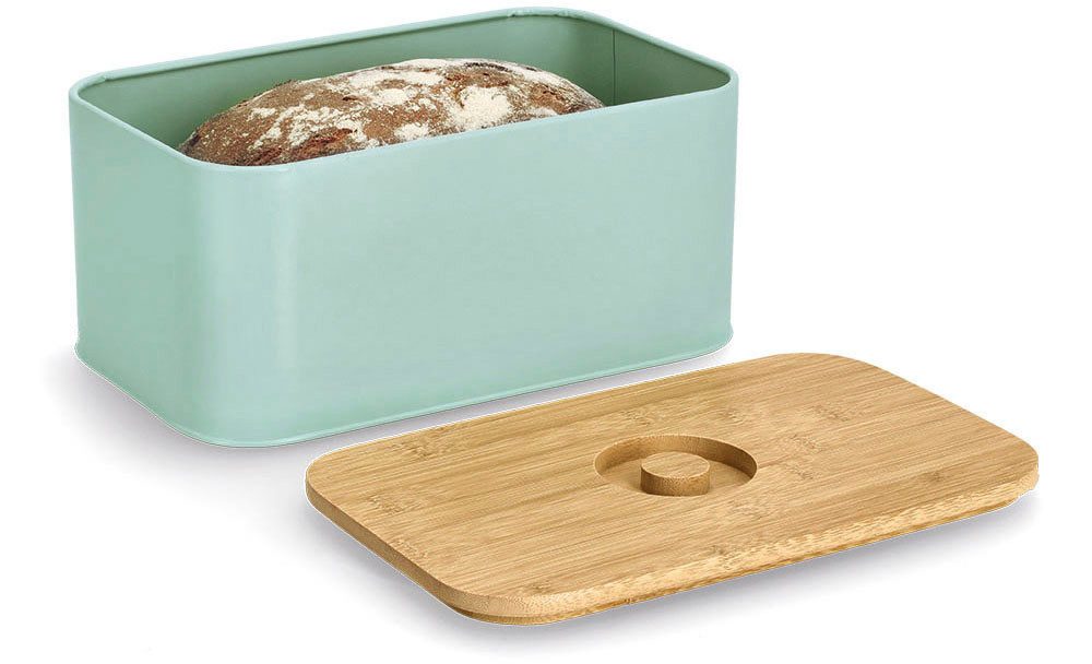 Zeller Present Brotkasten, Bambus, Metall, (1-tlg), besonderes Design