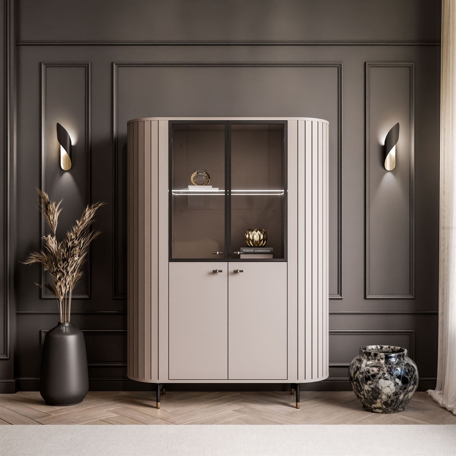 Lookway Vitrine ELODIE mit LED-Beleuchtung Breite: 112 cm günstig online kaufen