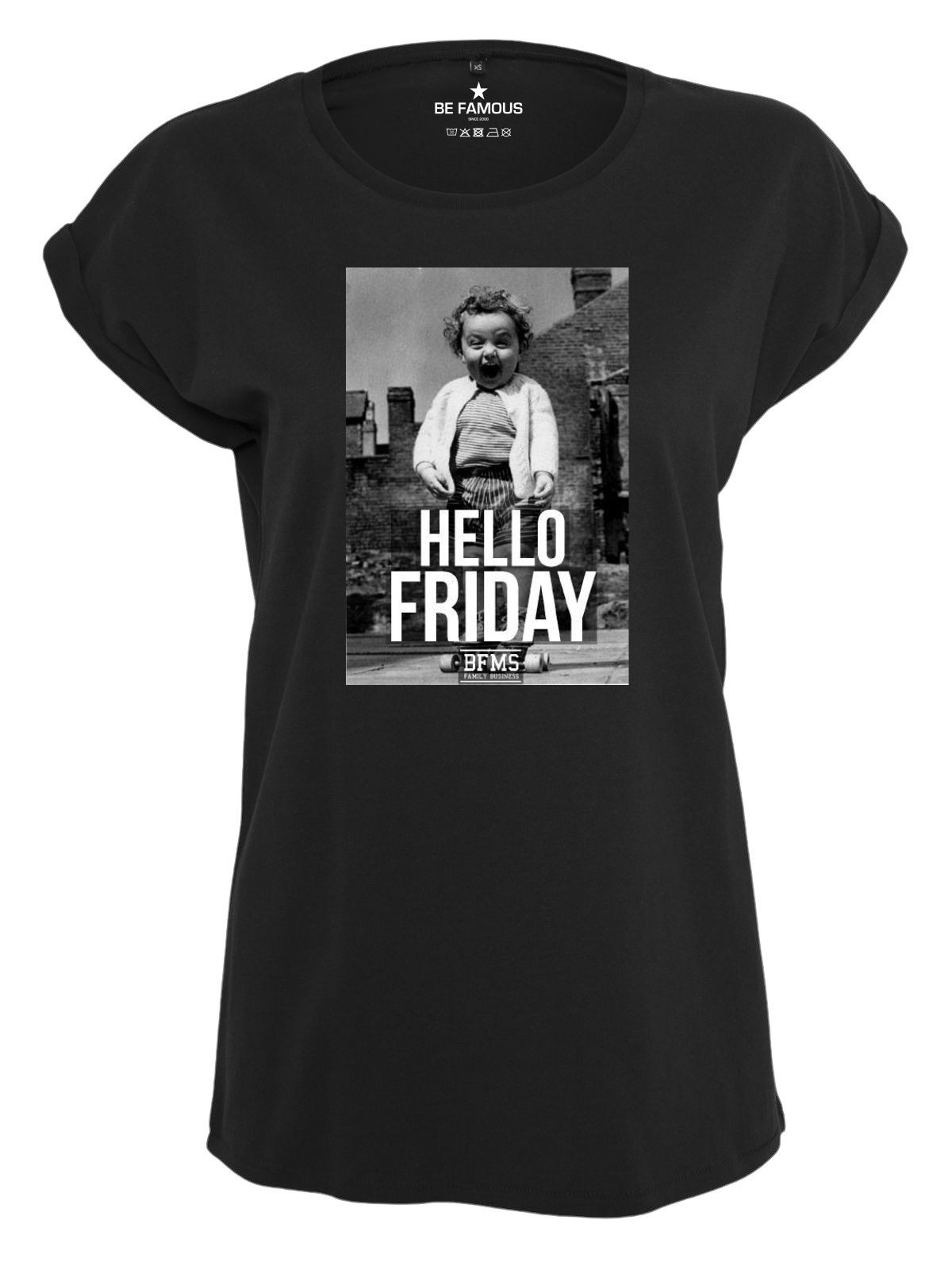 Be Famous Print-Shirt Classic Roll Up günstig online kaufen