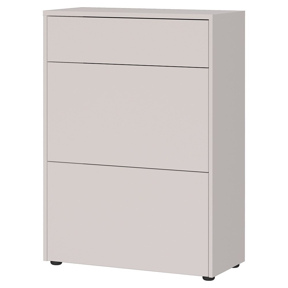 Lomadox Schuhschrank BAIANO-01 70 cm breit in beige, 1 Schublade & 2 Klappen