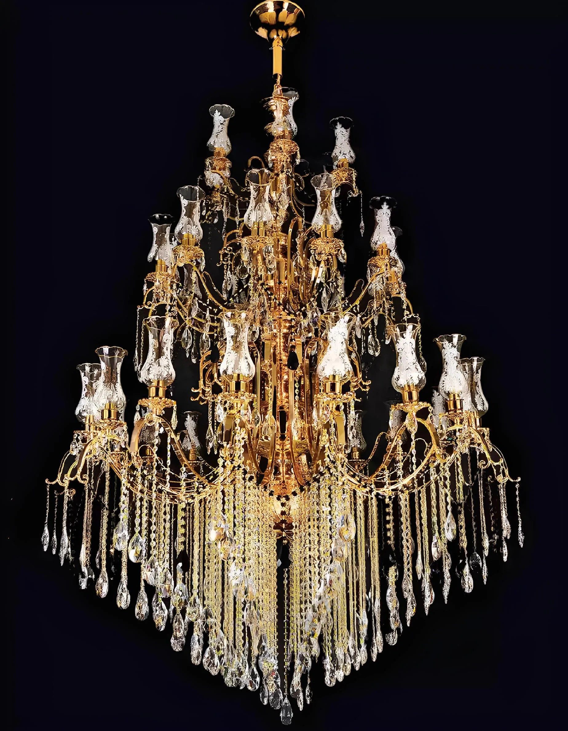 JVmoebel Kronleuchter Kristall Deckenleuchte für elegantes Wohnambiente, Leuchtmittel wechselbar, Made in Europa