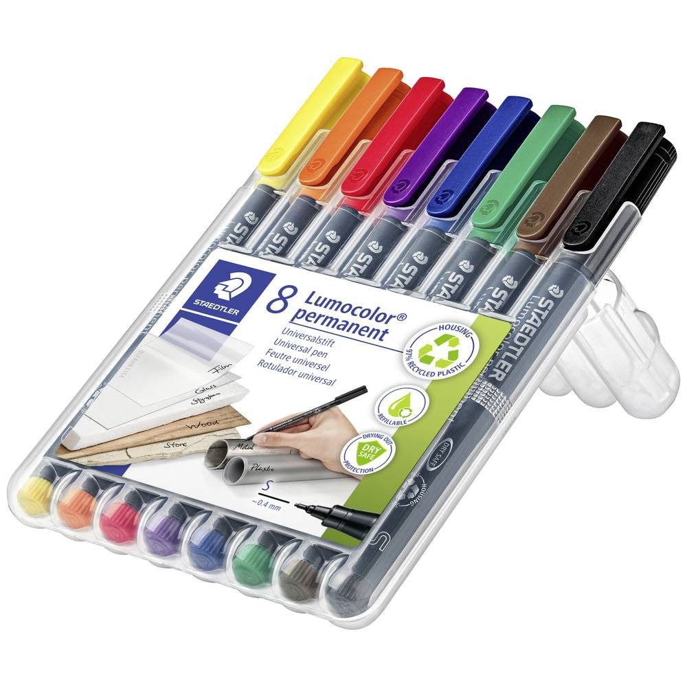 STAEDTLER Folienstift Lumocolor permanent / sortiert Inh.8 313 WP8