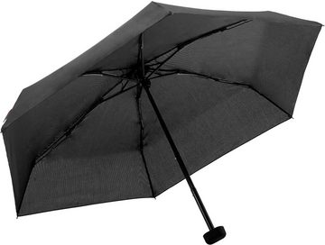 EuroSCHIRM® Taschenregenschirm Dainty, schwarz, extra flach und kurz