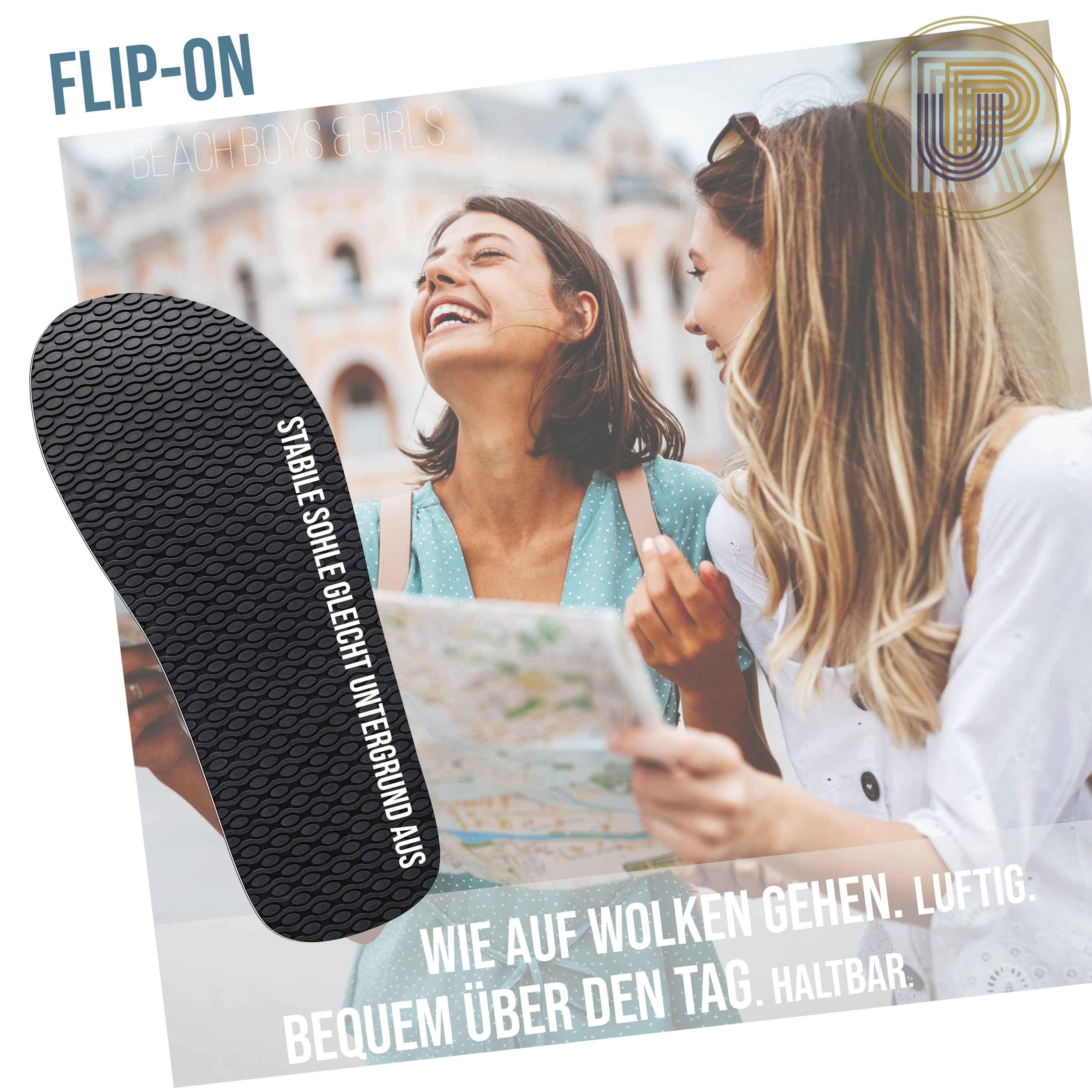 Ultrapower Flip-On Zehentrenner – Für Strand, Camping & Garten geeignet Zehentrenner (Entspannt unterwegs – mit Sohlengrip & Stoffband Gr. 36, Flip Flops Komfort und Stil) Textil-Zehenband mit softem Finish – besonders hautfreundlich