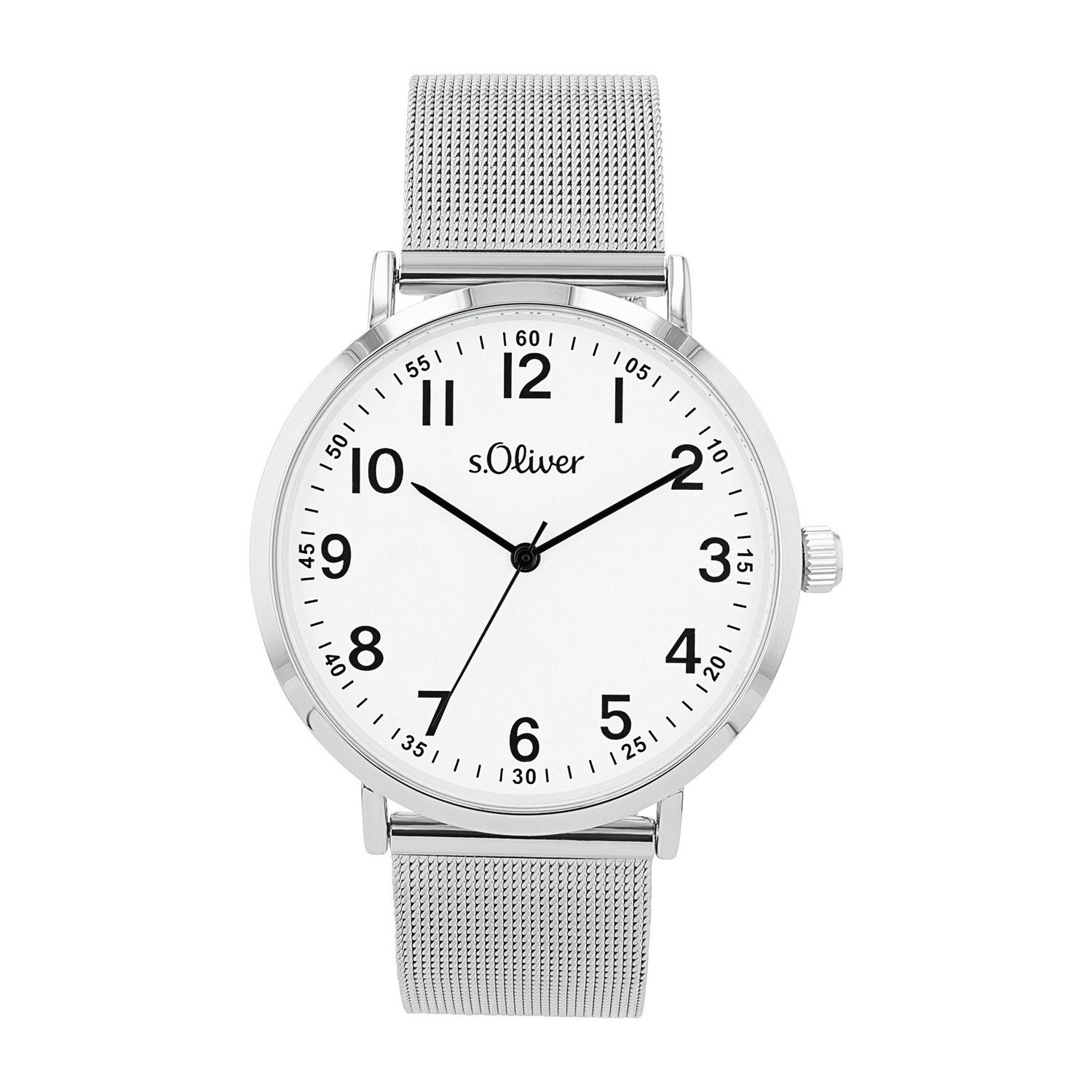 s.Oliver Quarzuhr 2040145, Armbanduhr, Herrenuhr, Edelstahlarmband, analog