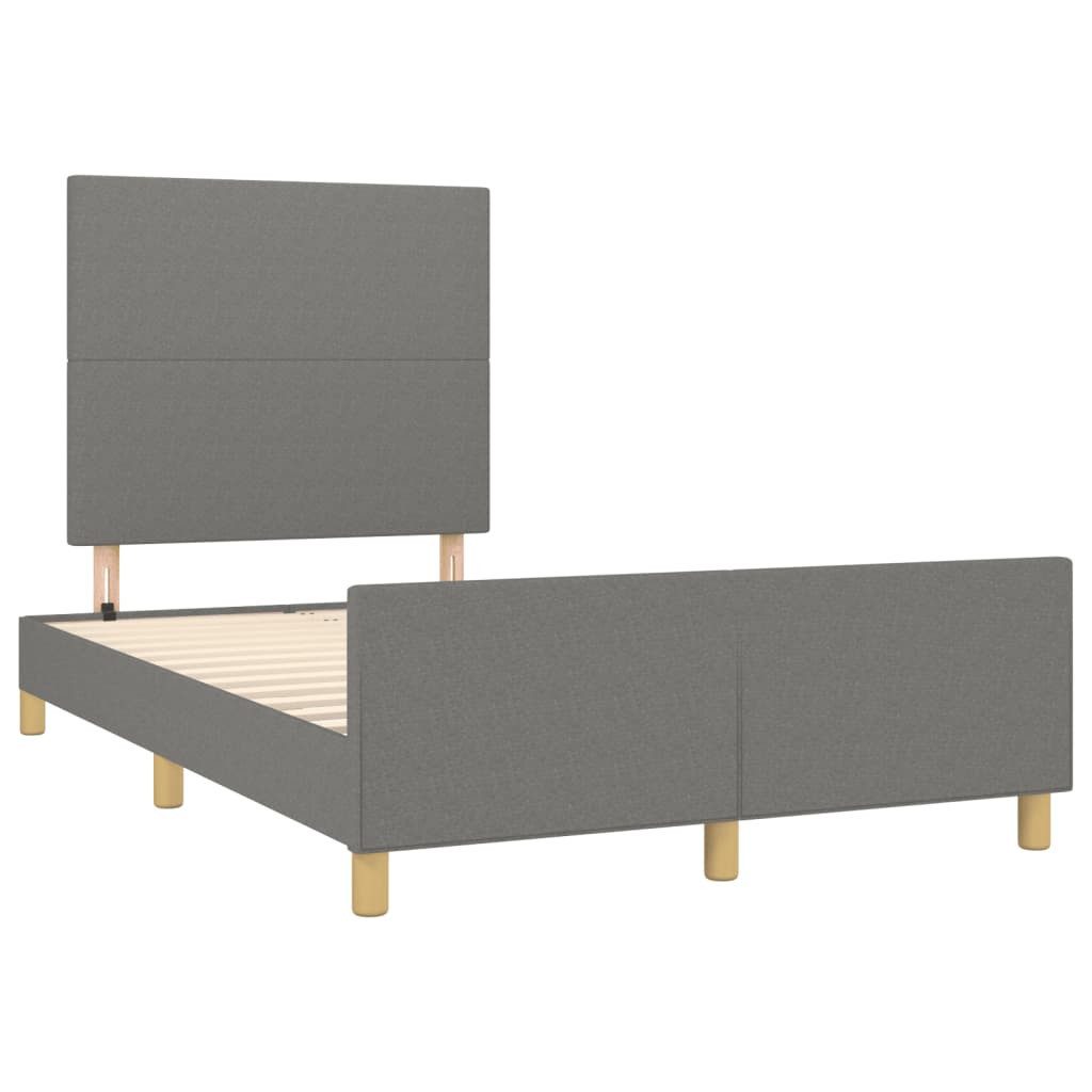 vidaXL Bett Bettgestell ohne Matratze Dunkelgrau günstig online kaufen