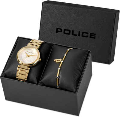 Police Quarzuhr OTARA, PEWLG2229302-SETA, (Set, 2-tlg., mit Schmuckarmband), Armbanduhr, Damenuhr