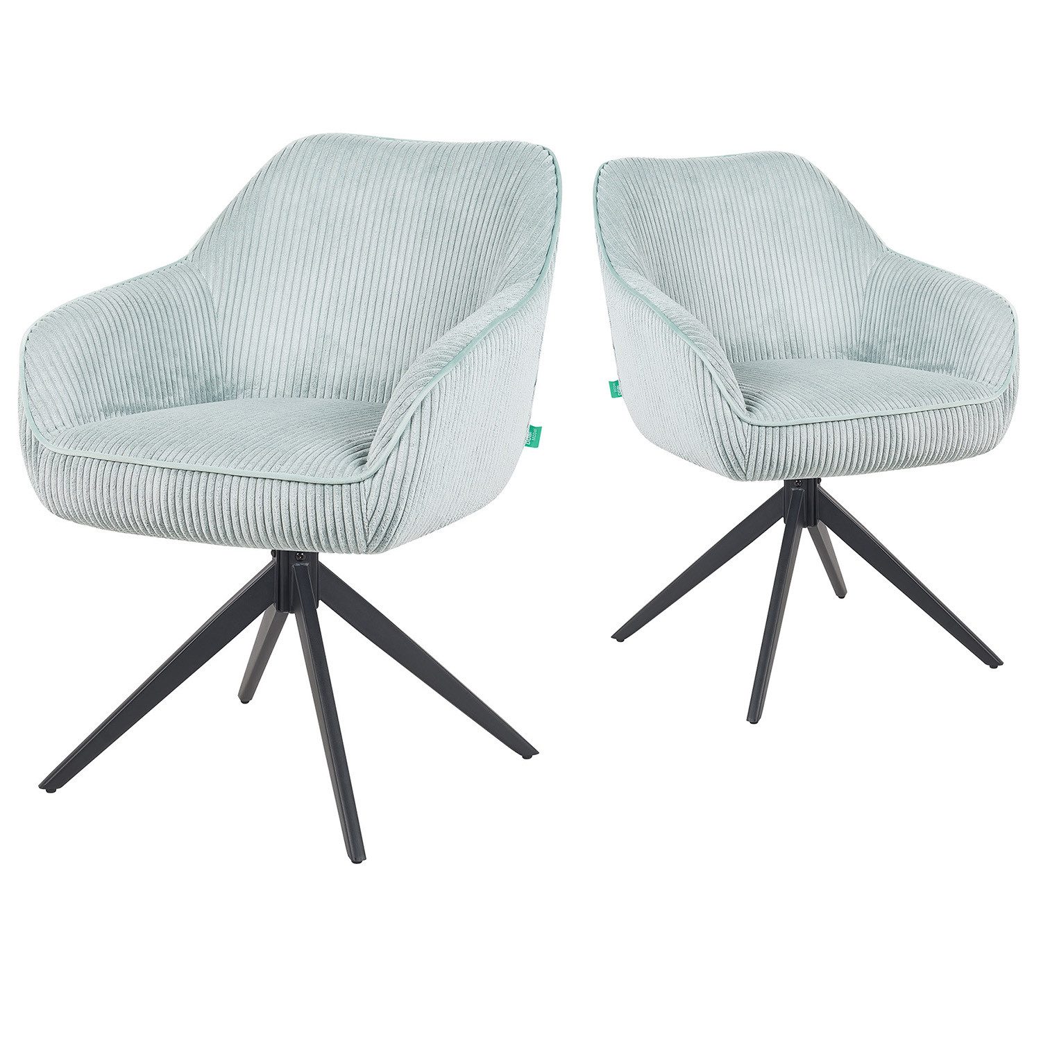 DUBI Möbel Polsterstuhl Mika-Kian 2er-Set, Federkern, günstig online kaufen