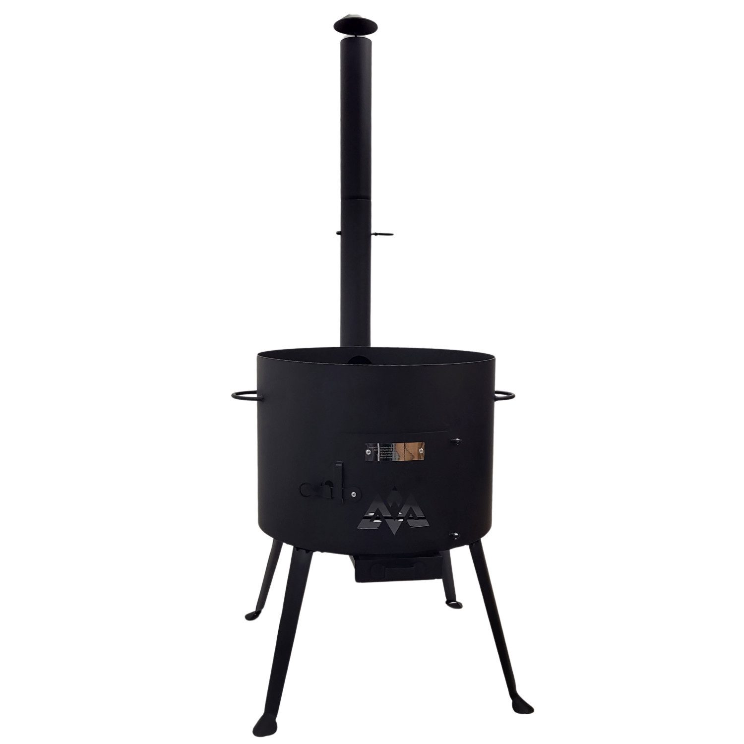 Olymp Handels GmbH Holzkohlegrill Utschak für Kasan 15 L mit Schornstein und Schüreisen