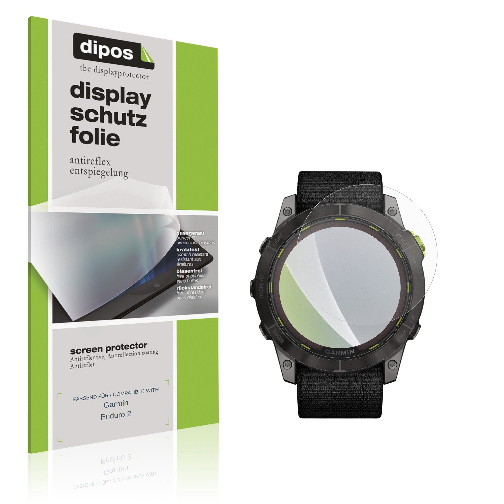 dipos Displayschutzfolie Schutzfolie für Garmin Enduro 2, 6 Stück, Displayschutz Schutz Folie Made in Germany