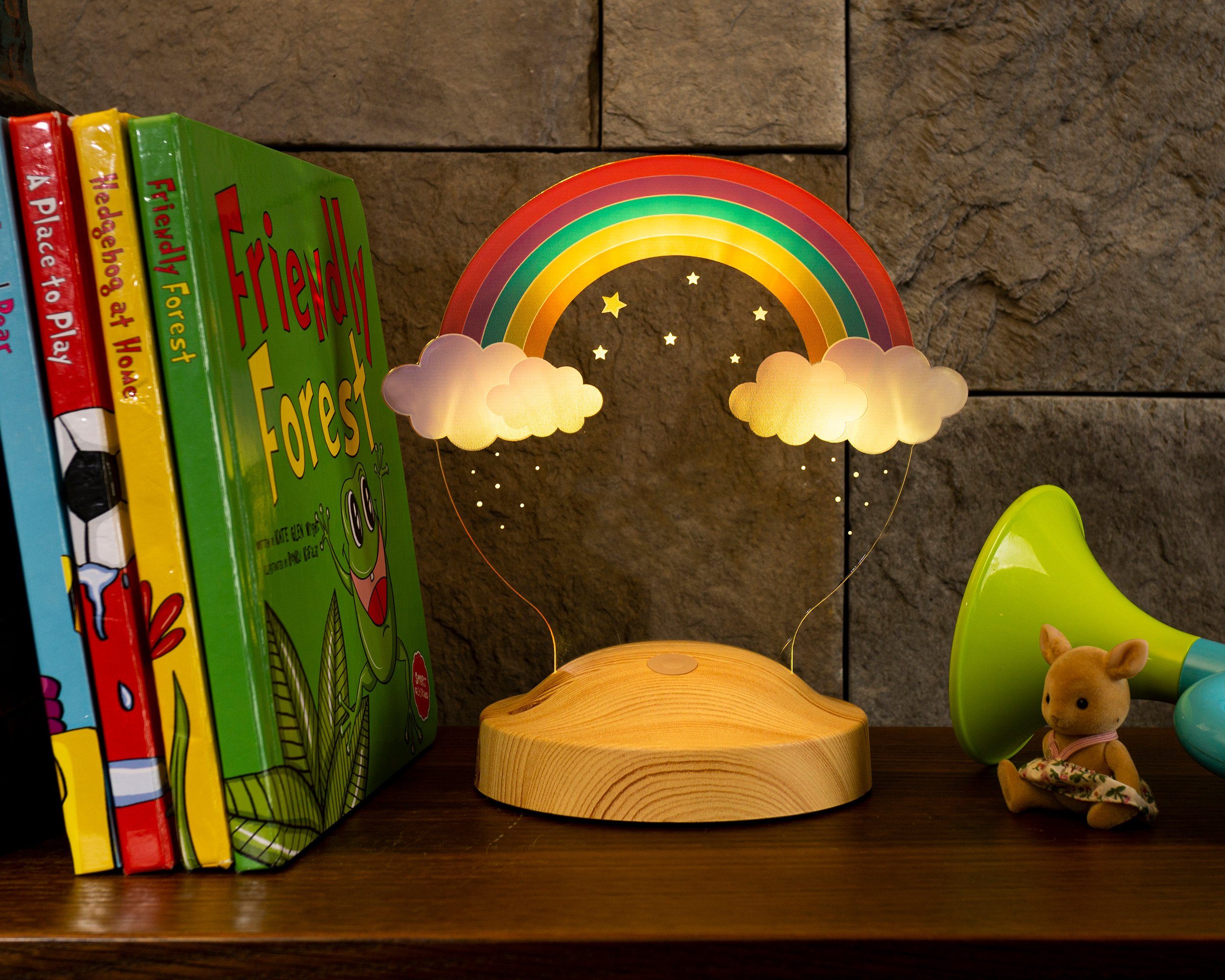 Lampe Regenbogen verschiedenen Farben, Geburtstags UV Led weihnachtsgeschenk für integriert, fest Druck Nachttischlampe für Taufgeschenk, Geschenkelampe in LED kinder, LED 3D Regenbogen 6 Ostern LED Geschenk