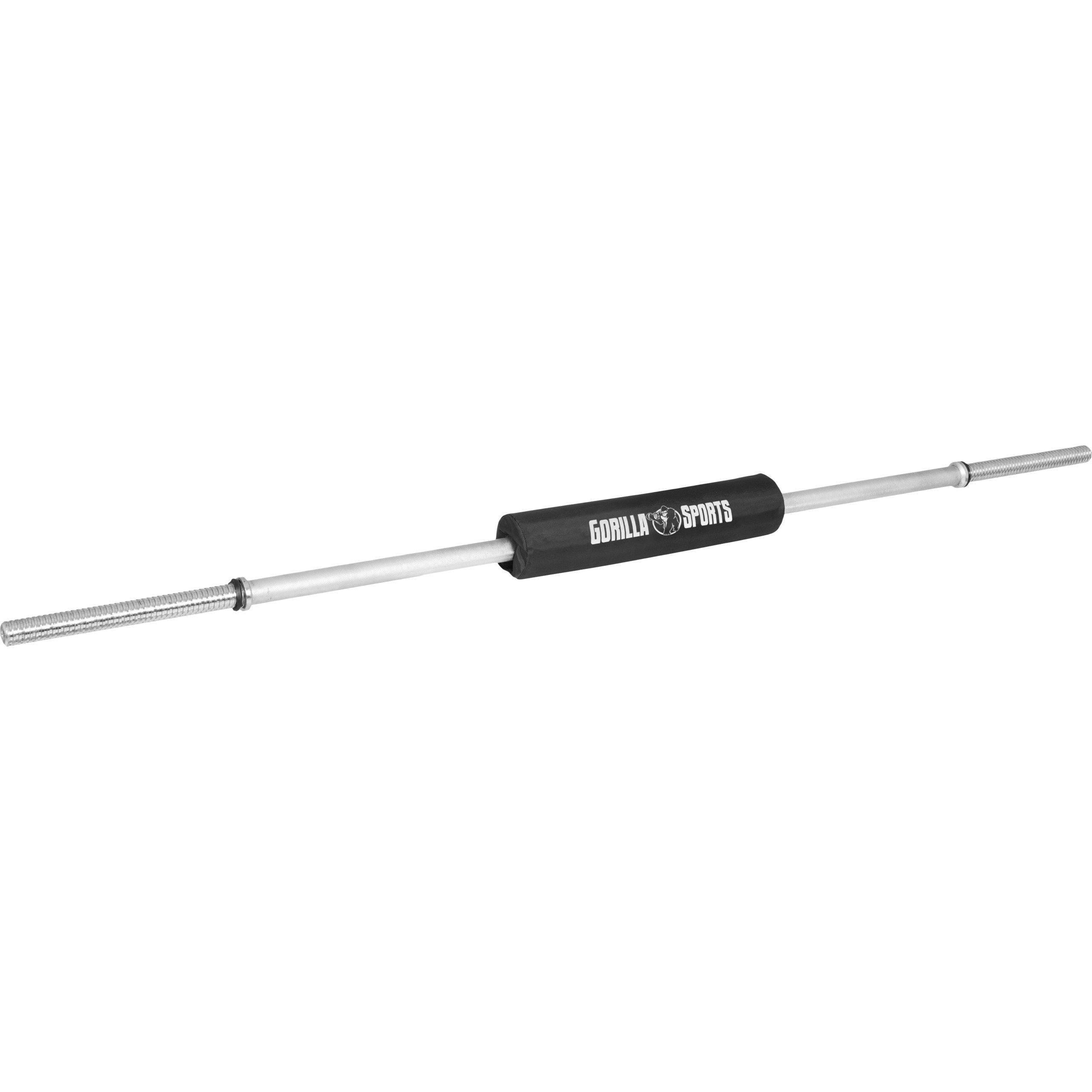 GORILLA SPORTS Langhantelstange Langhantel 170 cm mit Nackenpolster mit Sternverschlüssen, 170 cm (4-tlg)