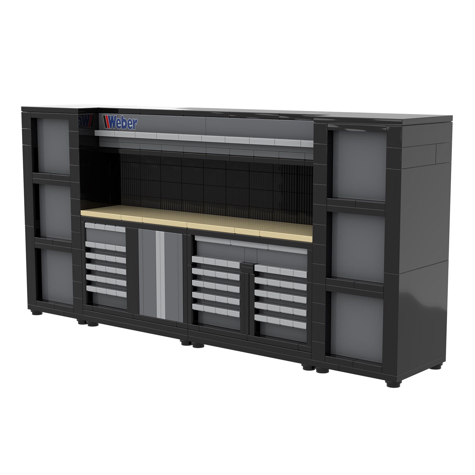 Weber GmbH Bausteine Warkstattwand Werkstatt Garage ab 6 Spielbausteine, (P günstig online kaufen