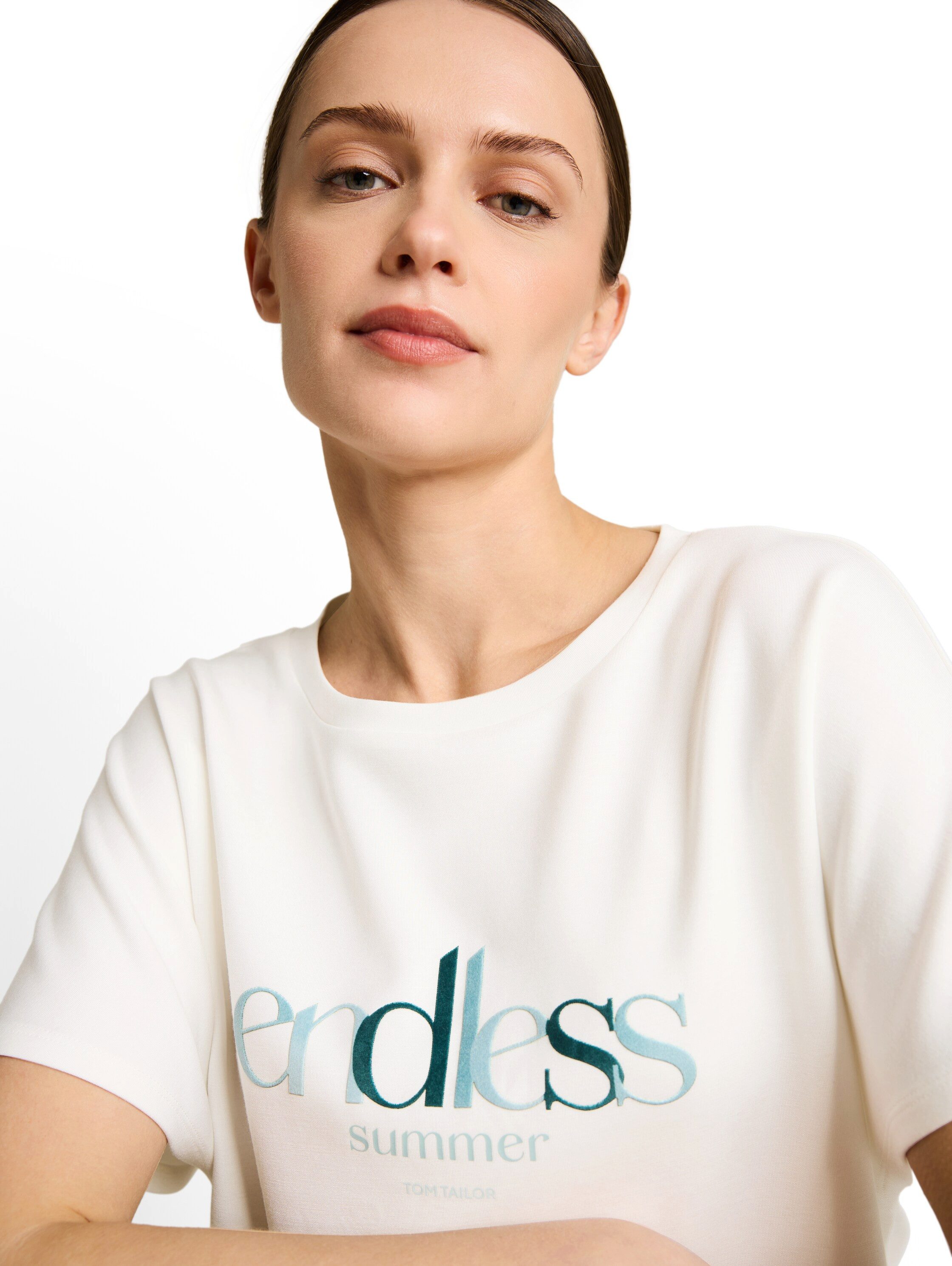 TOM TAILOR T-Shirt mit Schriftzug