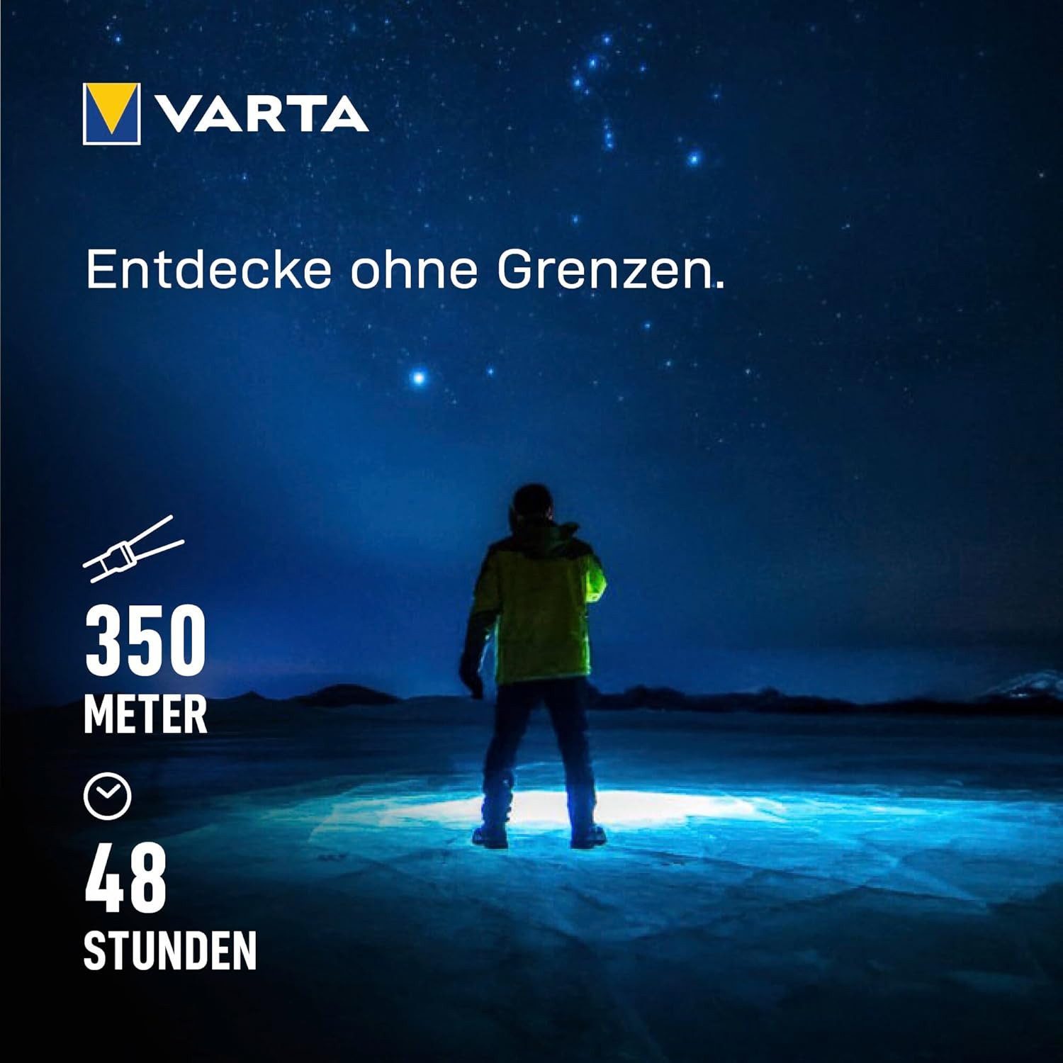 VARTA Einbauleuchte NIGHT CUTTER PRO F40R, Hochleistungs-Taschenlampe mit langlebigem Licht