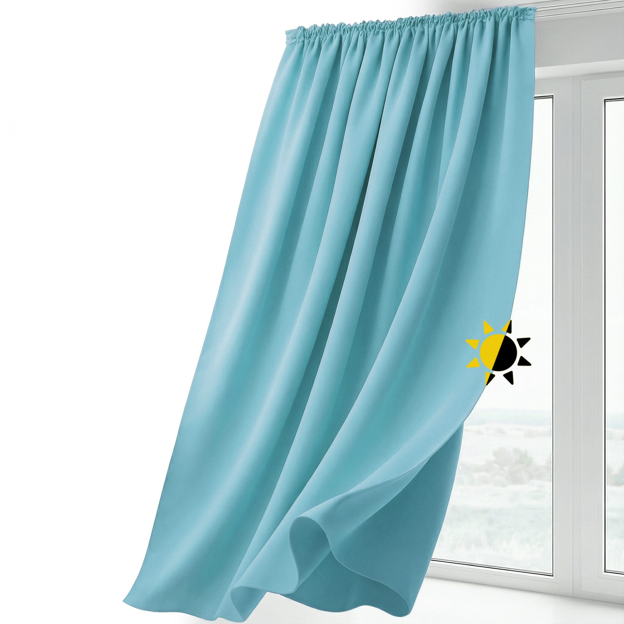 Beautex Verdunkelungsvorhang Verdunkelungsgardine Kräuselband Vorhang blickdicht abdunkelnd (1 St), Kräuselband, verdunkelnd