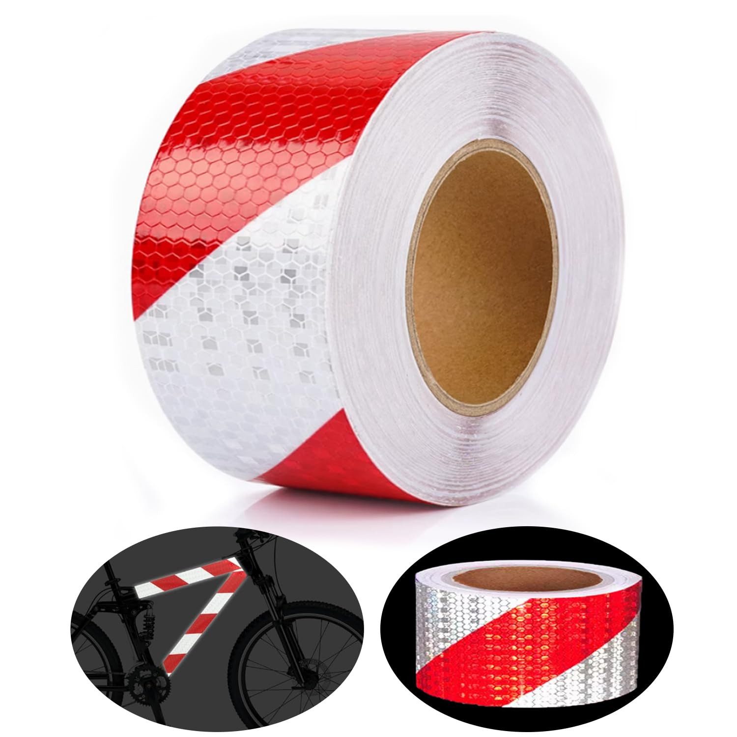 FELIXLEO Reflektorband Reflektierendes Klebeband Rot Weiß 25m Selbstklebend, (1 St)