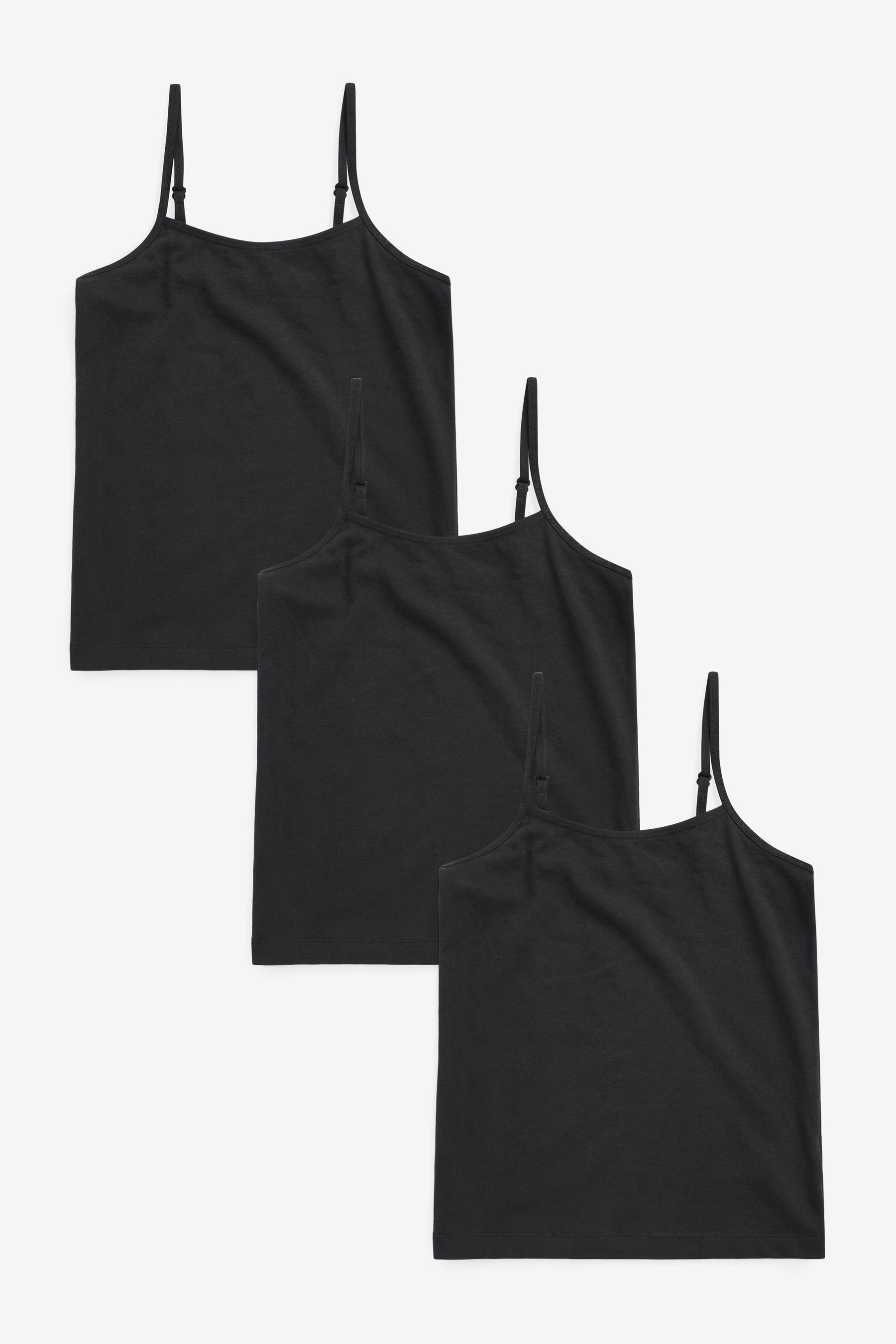 Next Unterhemd Trägertops mit Spaghettiträgern im 3er-Pack (3-St) Black