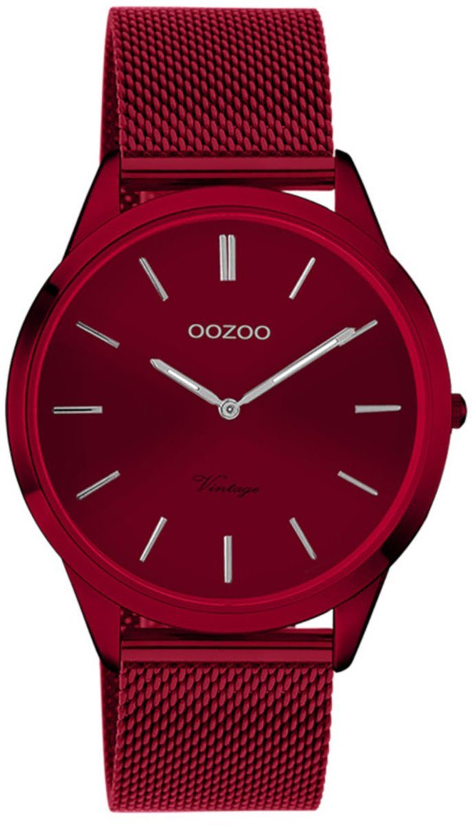 OOZOO Quarzuhr »UOC20006 Oozoo Damen Armbanduhr weinrot«, (Analoguhr),  Damenuhr rund, mittel (ca. 38mm), Edelstahlarmband, Fashion online kaufen |  OTTO