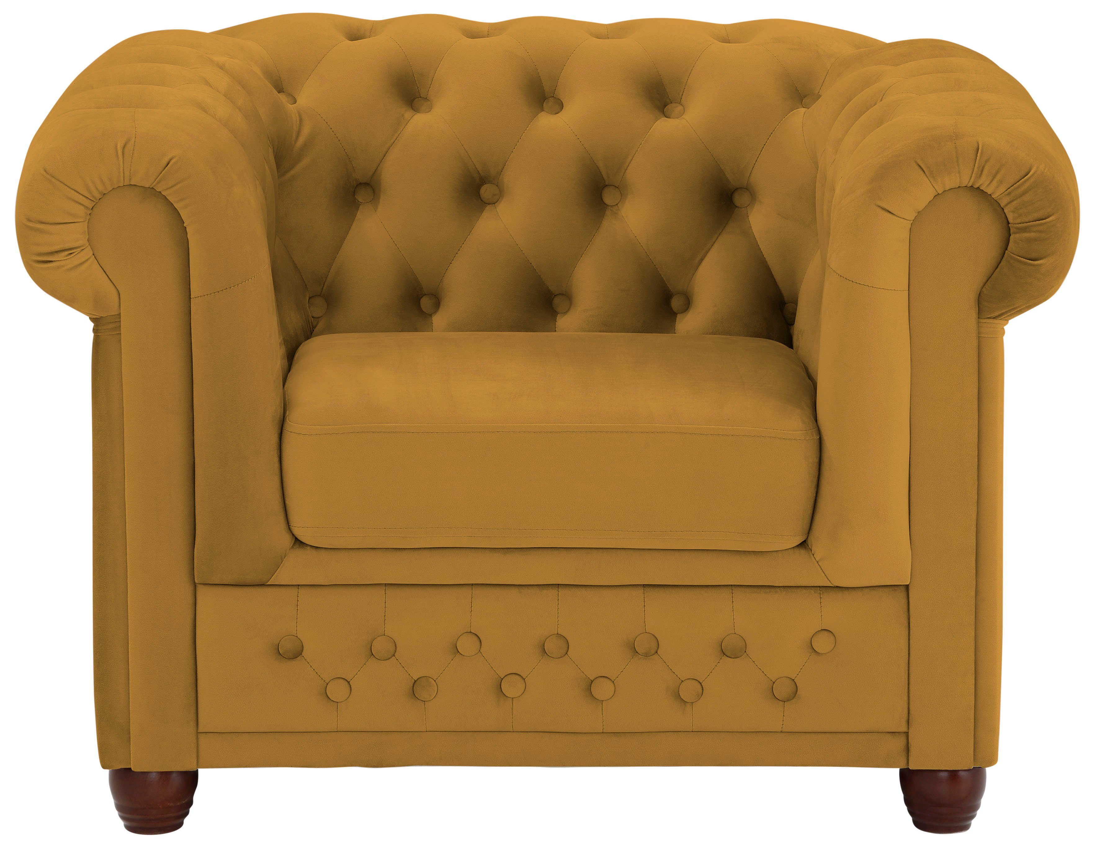 Home affaire Chesterfield-Sessel New Castle Sessel, hochwertige Knopfheftung, B/T/H: 104/86/72 cm