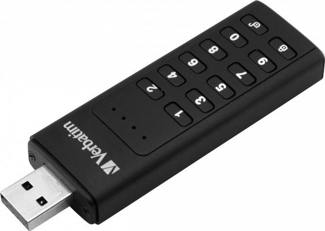 Verbatim Keypad Secure 64GB USB-Stick (USB 3.2, Lesegeschwindigkeit 160 MB/s)