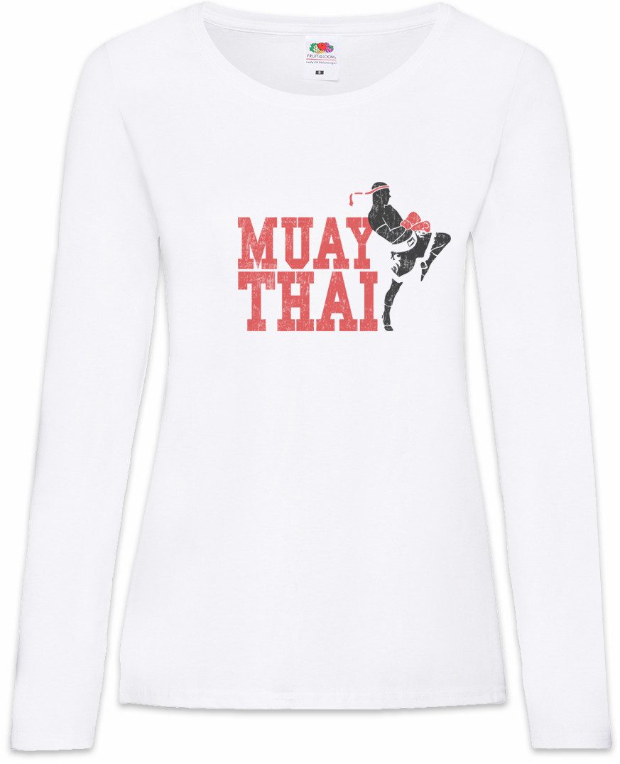Urban Backwoods Langarmshirt Muay Thai Fighter Damen Langarmshirt Martial Arts Kämpfer Thaiboxen (1-tlg) Sport Thailand Kampfsport Kickboxen
