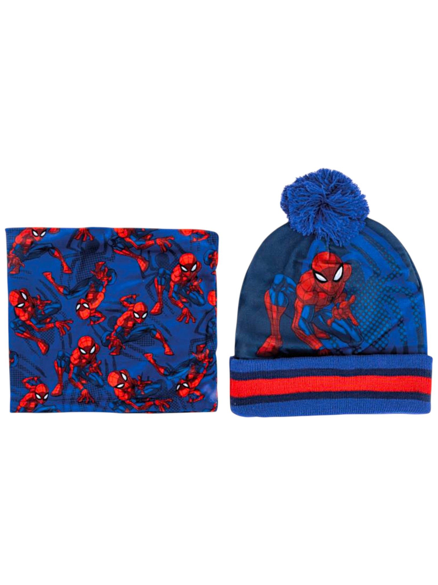 Cerdá Bommelmütze Spider-Man - Marvel (3-St) Jungen Winter-Set Mütze Einheitsgröße 2-5 Jahre