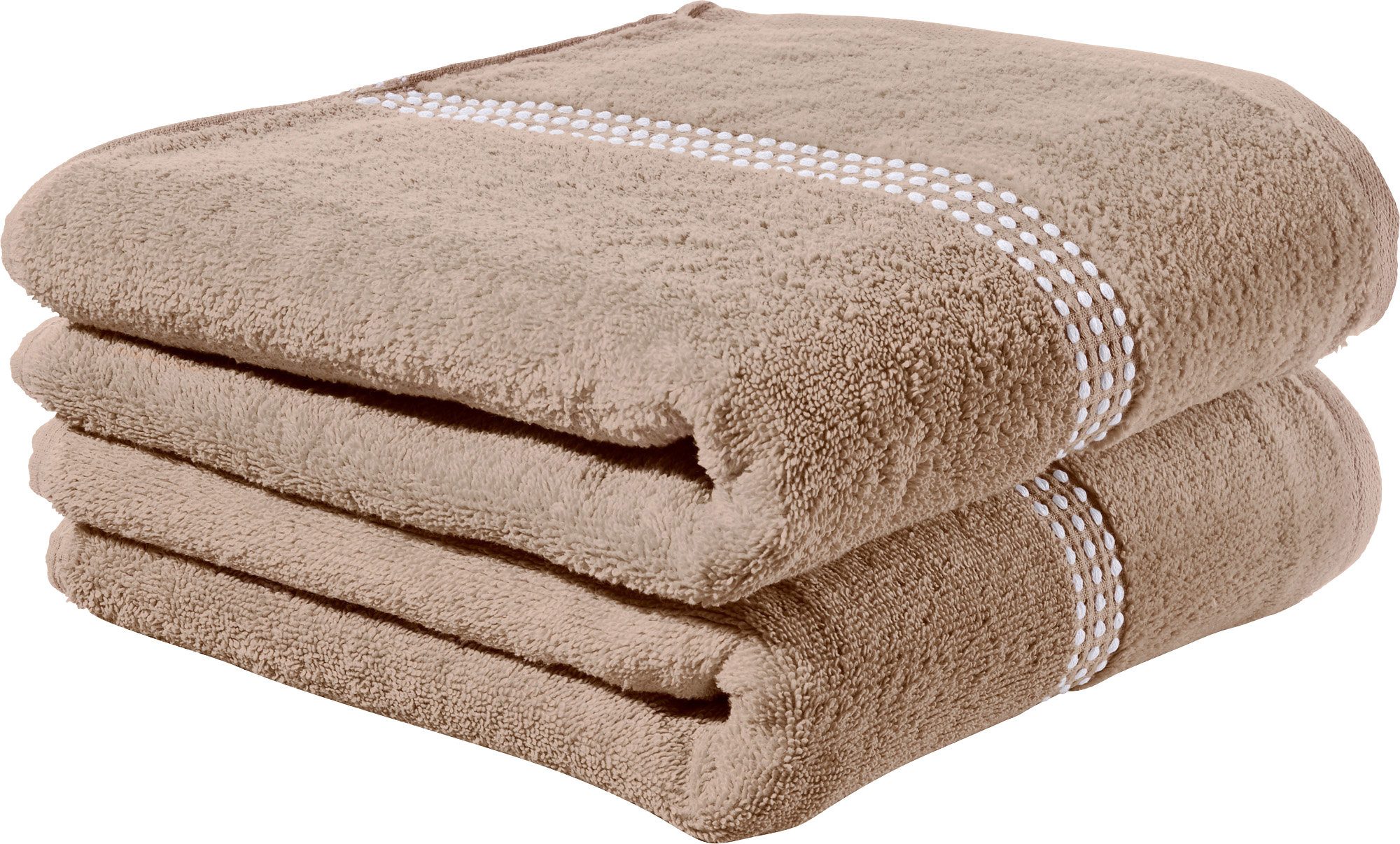 Erwin Müller Duschtuch Duschtuch "Mannheim" 2er-Pack, Frottier, Walk-Frottier Uni