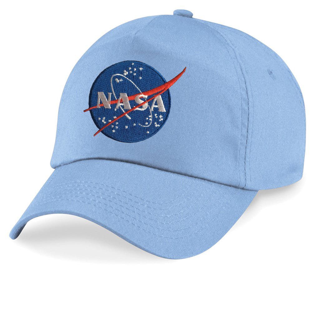 Blondie & Brownie Baseball Cap Kinder Nasa Stick Patch Apollo Astronuat Mars Mond X Space One Size Hellblau