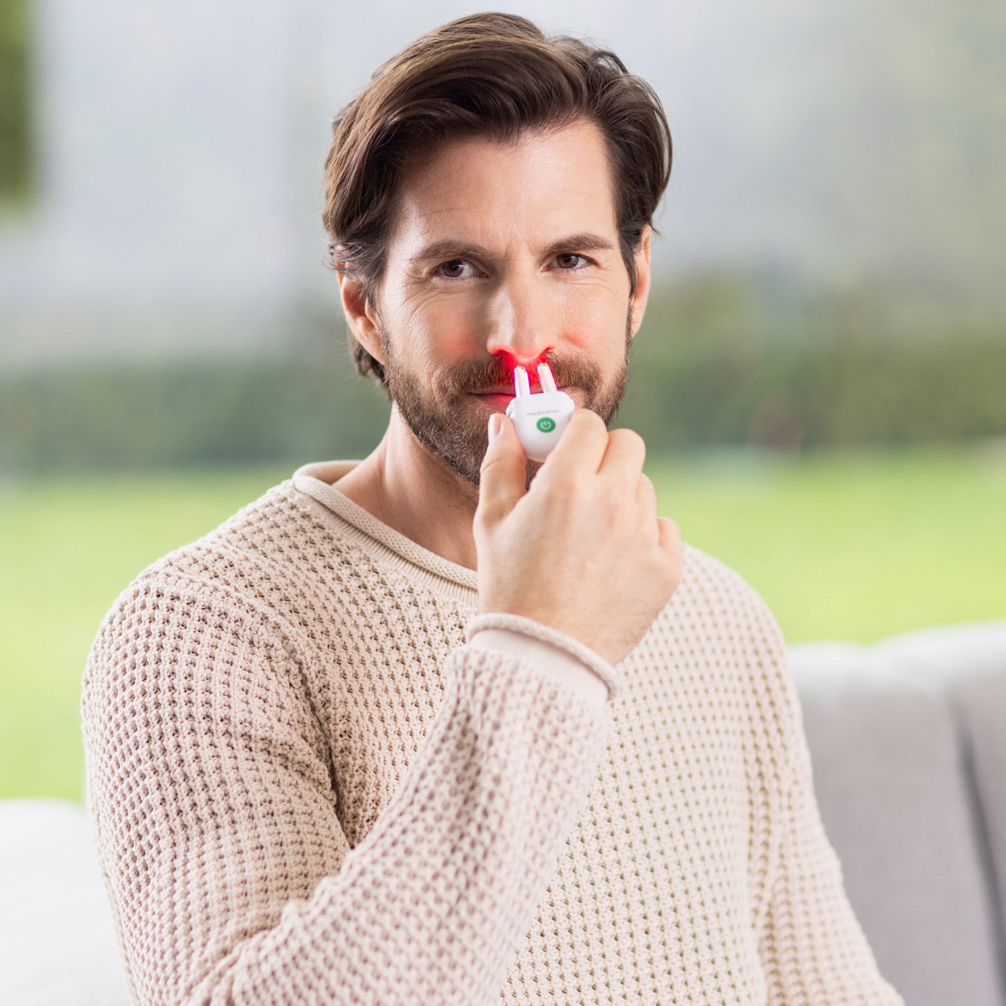 medisana Infrarotlampe Medinose, Rot- und Infrarotlichttherapie bei allergischer Rhinitis