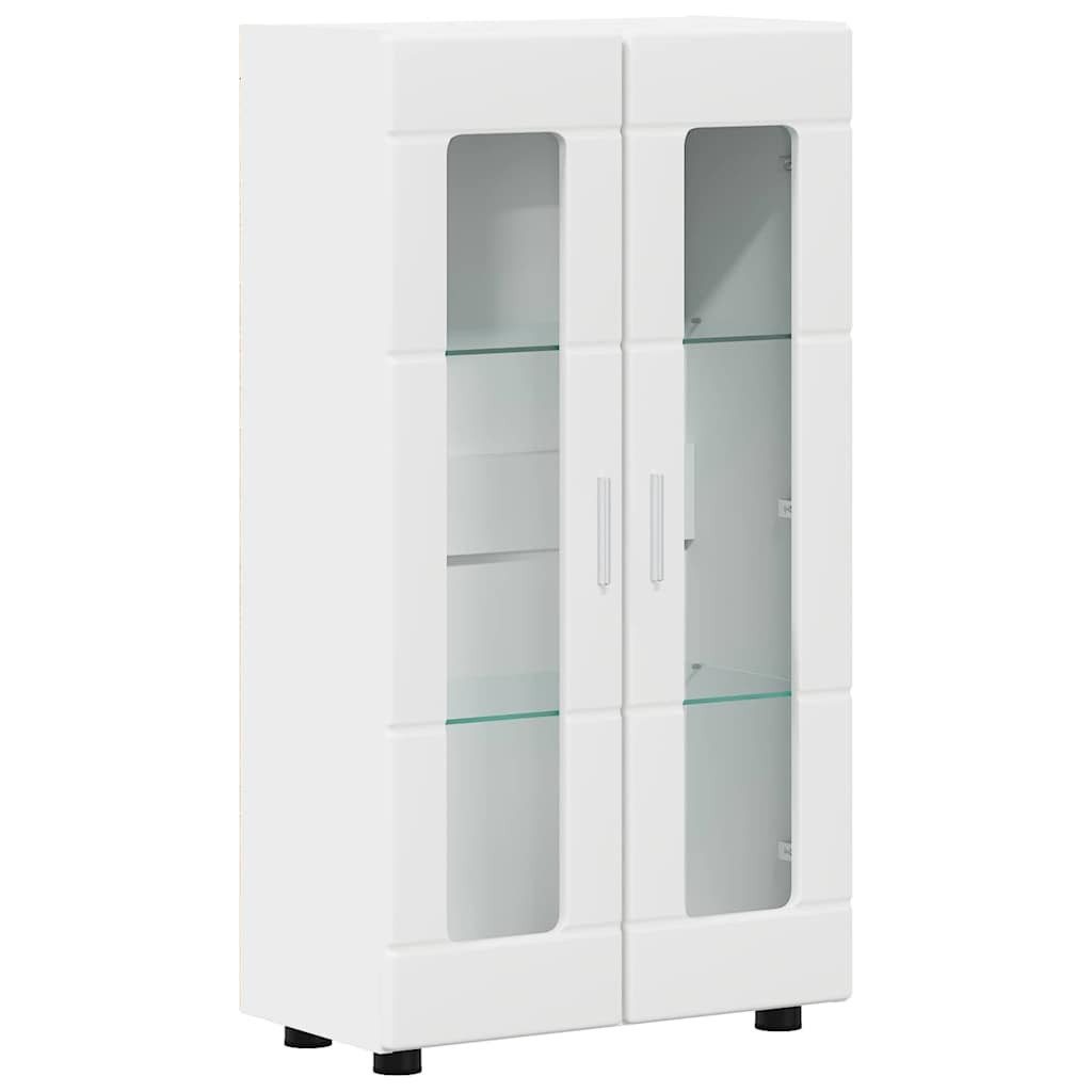 vidaXL Sideboard 55,5 x 29 x 100 cm Vitrine Glasschrank Sideboard Wohnzimmer Weiß 55,5x