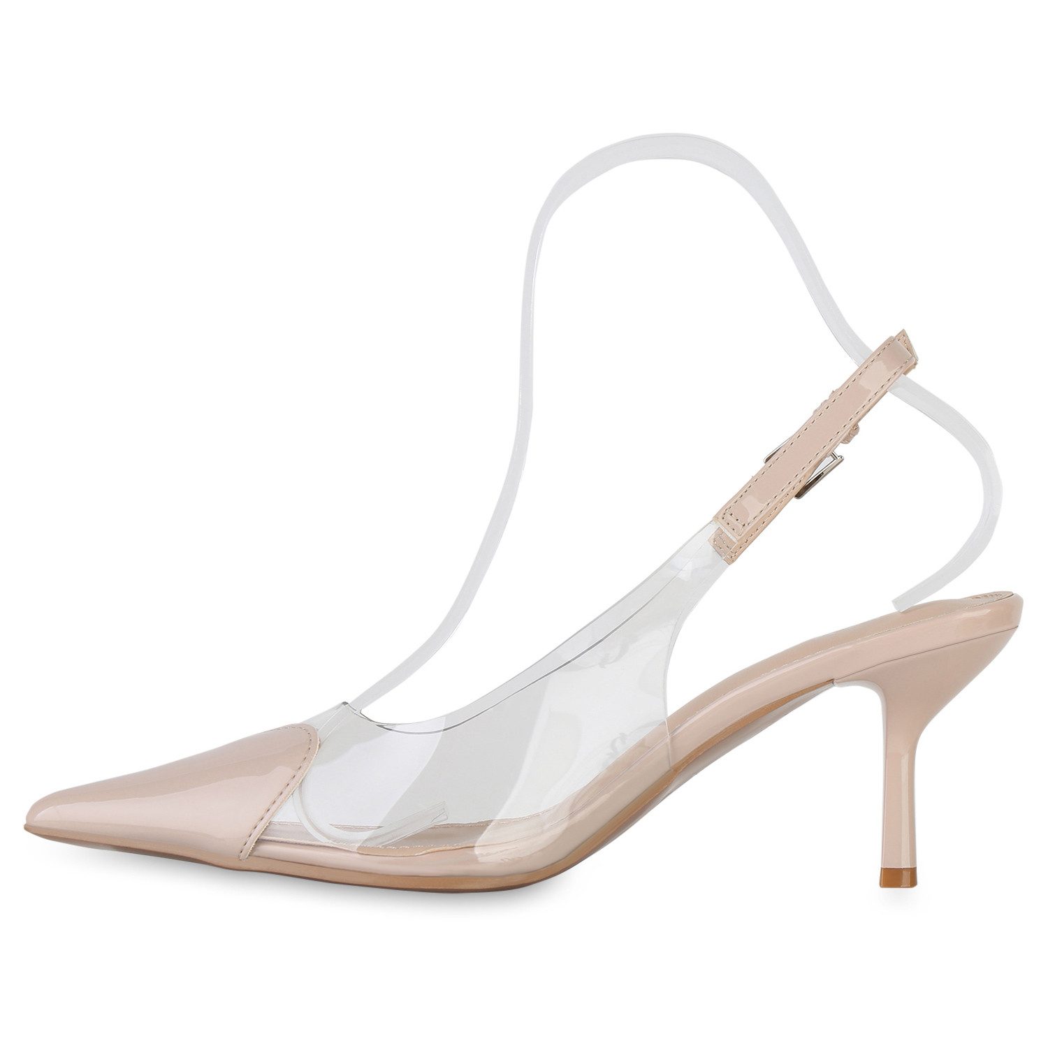 VAN HILL 841534 Slingpumps Damen Slingpumps Pumps Spitze Stiletto Transpare günstig online kaufen