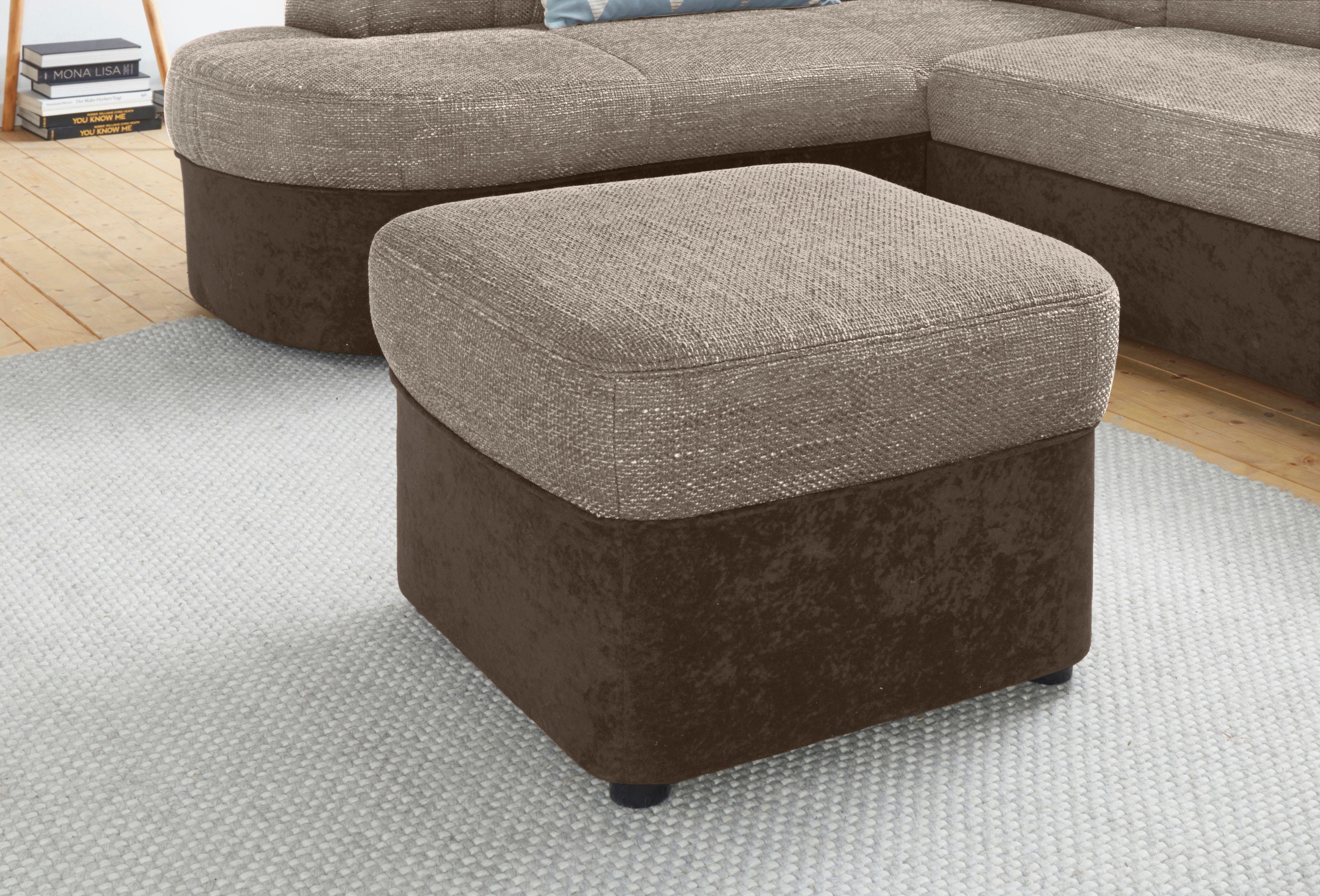 DOMO collection Polsterhocker SARAFINA 61x61 cm, hochwertig und komfortabel – Bild 2 von 5