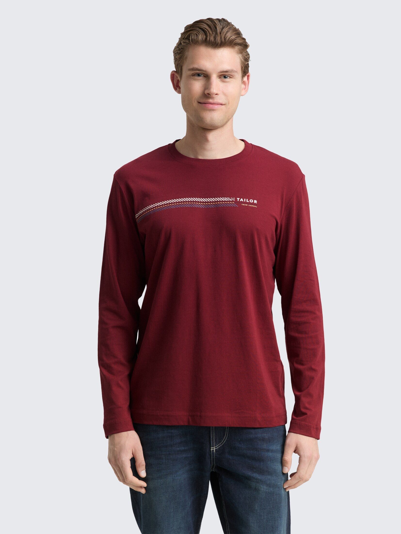 TOM TAILOR Langarmshirt T-Shirt Langarmshirt mit Print günstig online kaufen