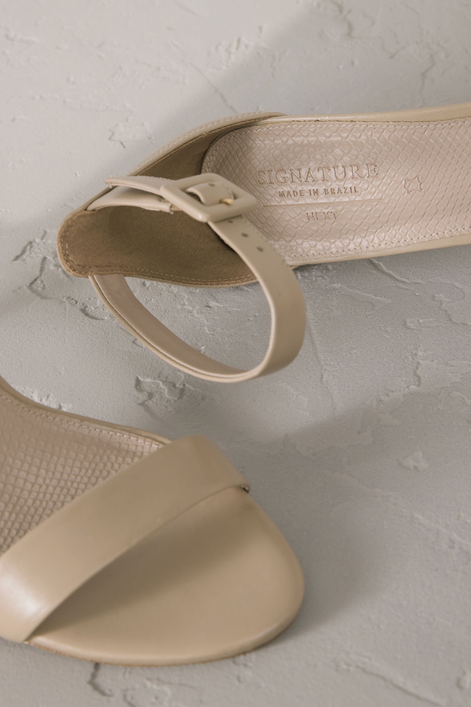 Next Signature runde hohe Sandalen aus Premium-Leder High-Heel-Sandalette (1-tlg)