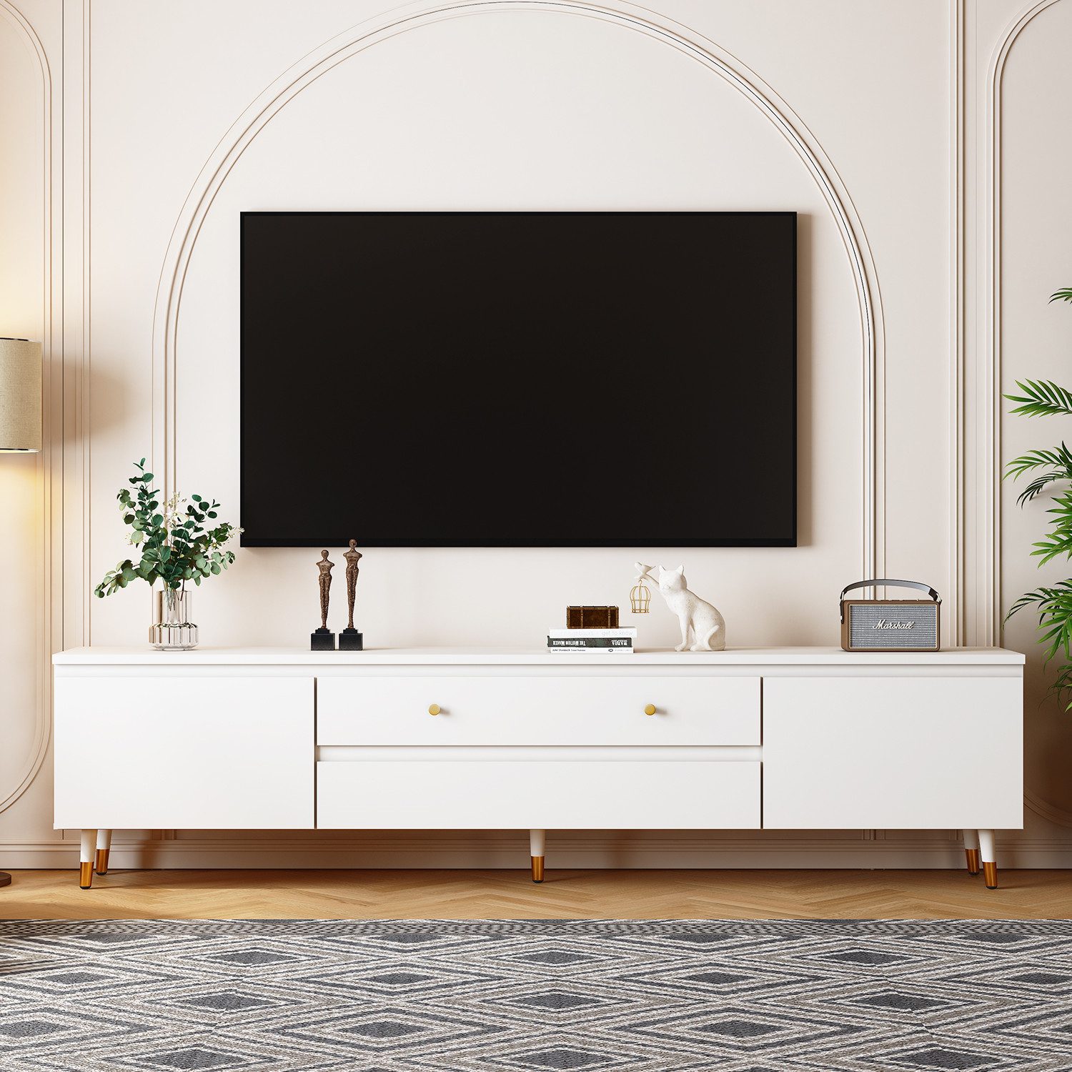 Lexzurn TV-Schrank TV-Schrank Hängender TV-Schrank,175cm,Lowboard,Fernsehsc günstig online kaufen