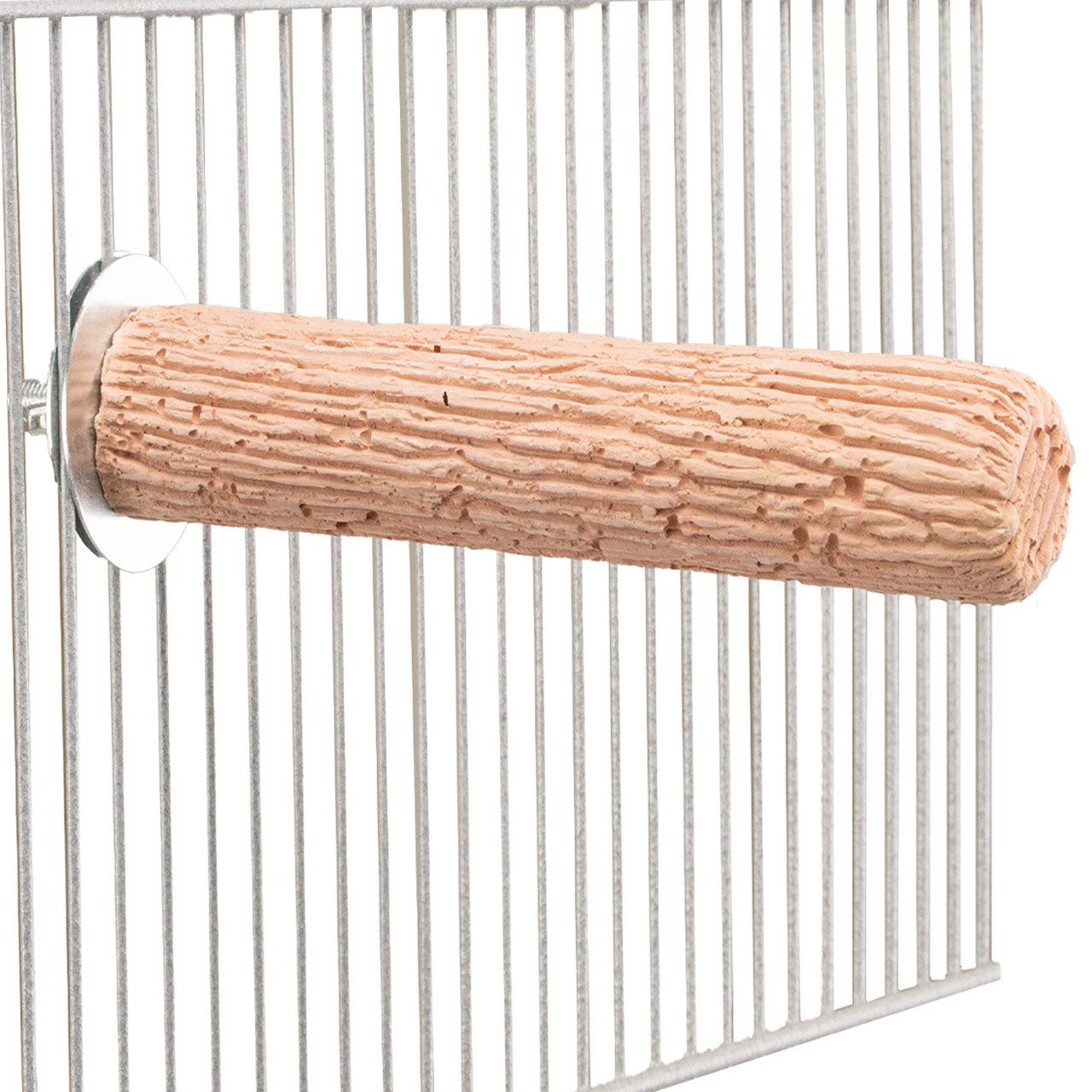 MANU Vogelspielplatz Manu Relax Perch fressbare Sitzstange aus gesunder Lehmerde, für alle Kanarien & Wellensittiche, 12 x 2 x 2 cm