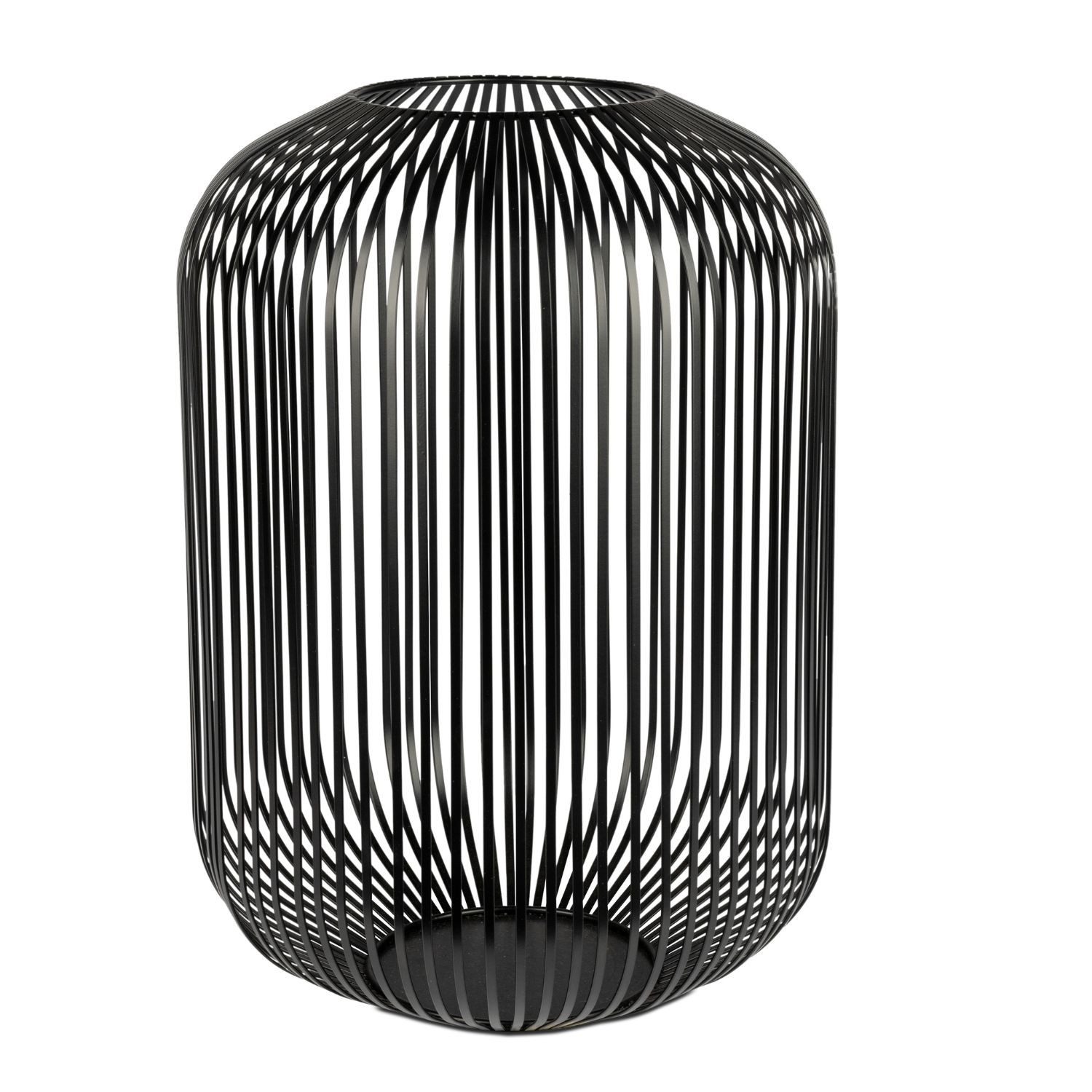 formano Windlicht Stäbe, Höhe: 45cm, Farbe: Schwarz, Motiv: Stäbe
