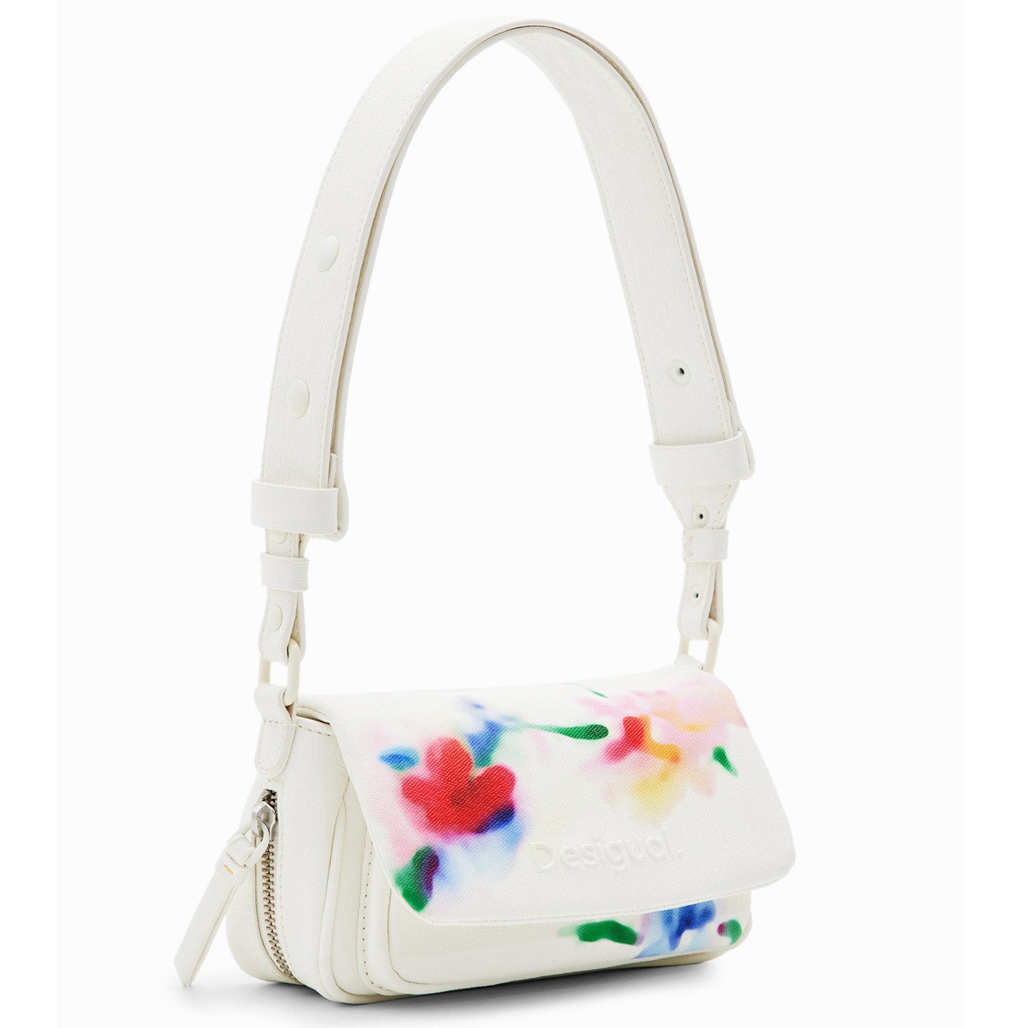 Umhängetasche Desigual Damen Schultertasche Liquidflower Tromso blanco roto