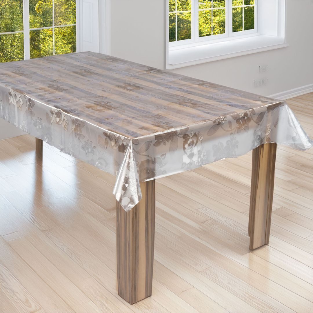 Tischdecke Laro Premium Line 0,3mm weich transparente Tischdecke Folie Geblümt