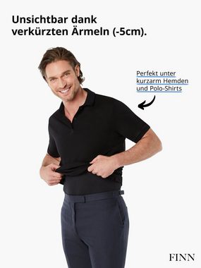 FINN Design Unterhemd Anti-Schweiß Unterhemd Herren mit verkürztem Ärmel mit extra kurzen Ärmeln - Perfekt unter Kurzarm-Hemden und Polo-Shirts