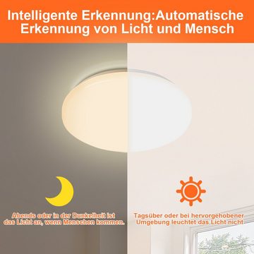 Bettizia Deckenleuchte 12W LED Deckenleuchte mit Bewegungsmelder Sensor Badlampe Innenleuchte