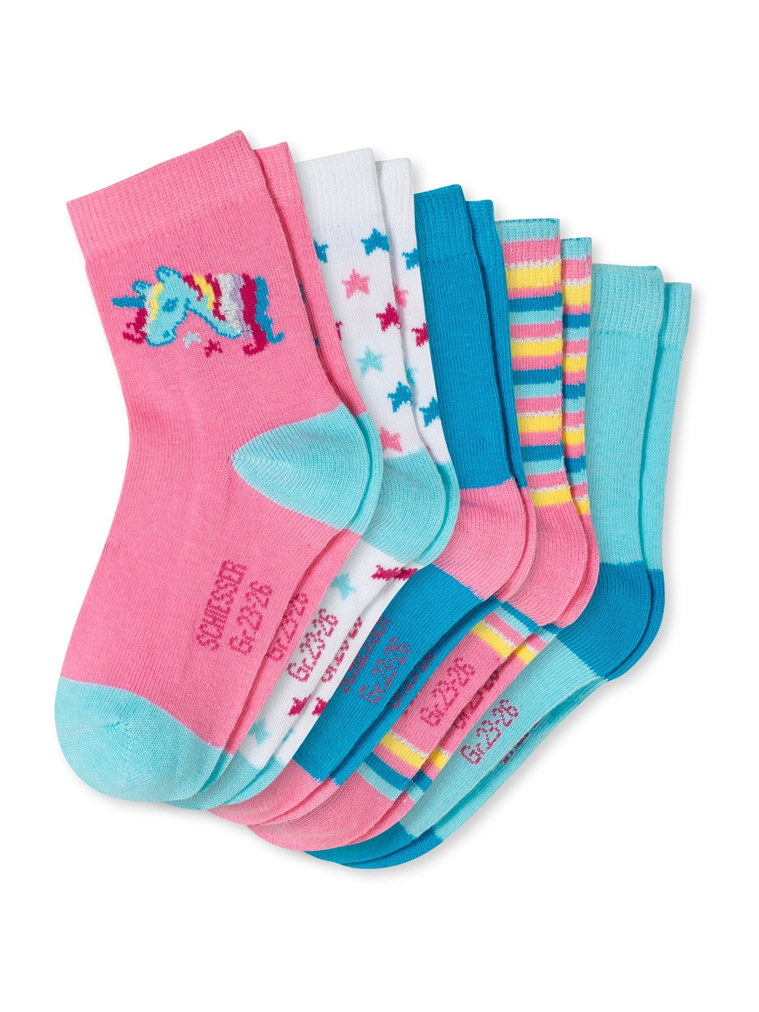 Schiesser Basicsocken 5-Pack 'Einhorn'
