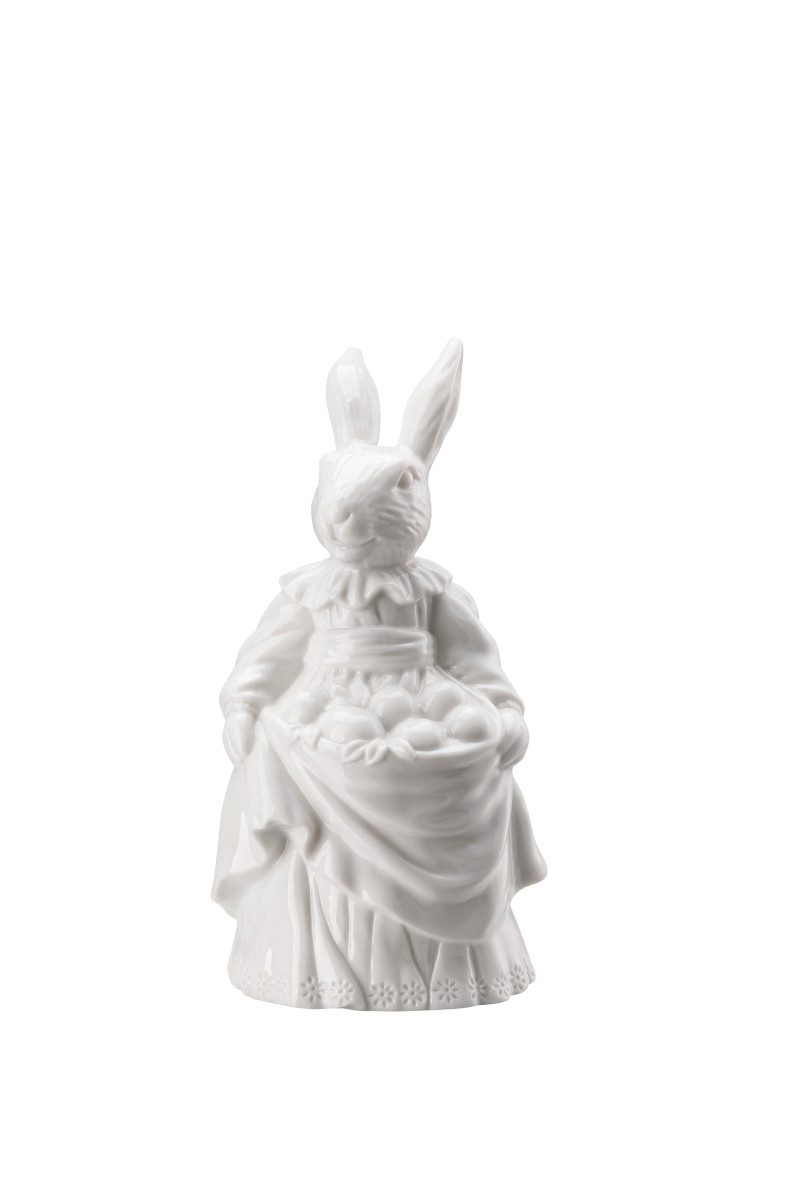 Hutschenreuther Dekofigur Hasenfrau mit Eiern Hasenfiguren Weiss