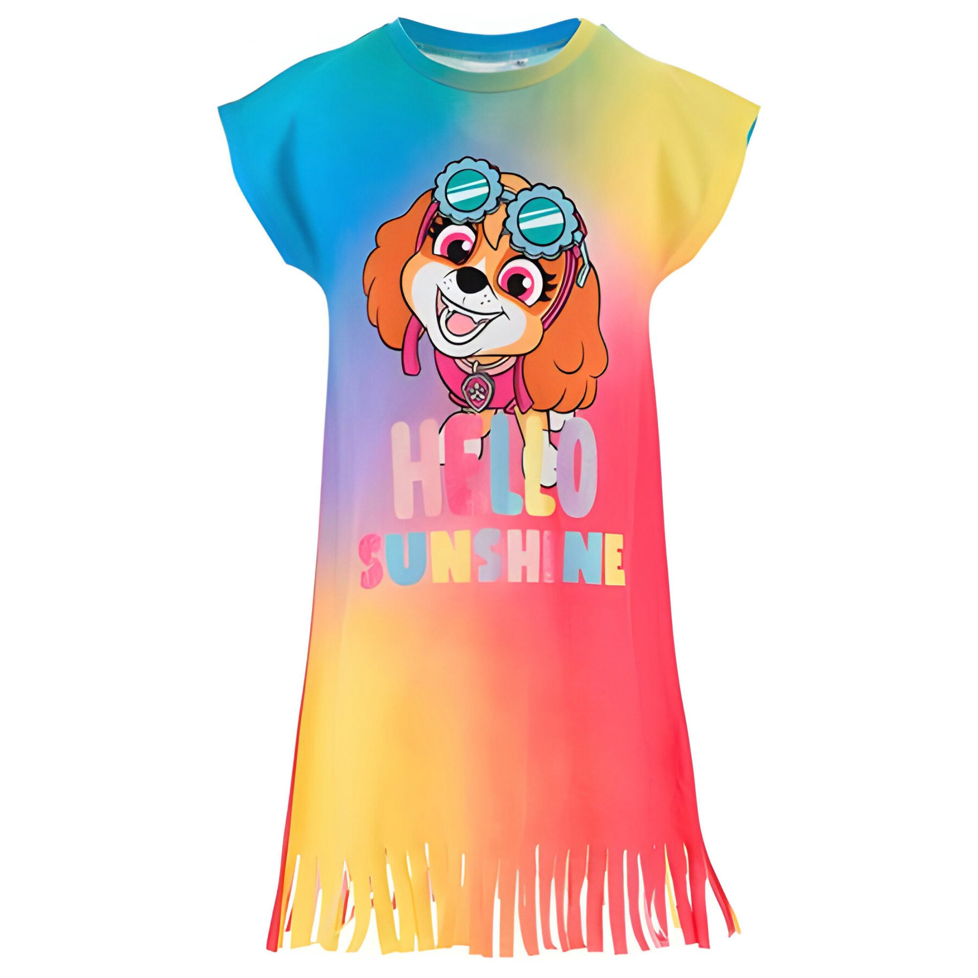 PAW PATROL Sommerkleid Paw Patrol Skye Kinder Mädchen Sommerkleid Kleid (1-tlg) 100% Baumwolle, Gr. 98 bis 116