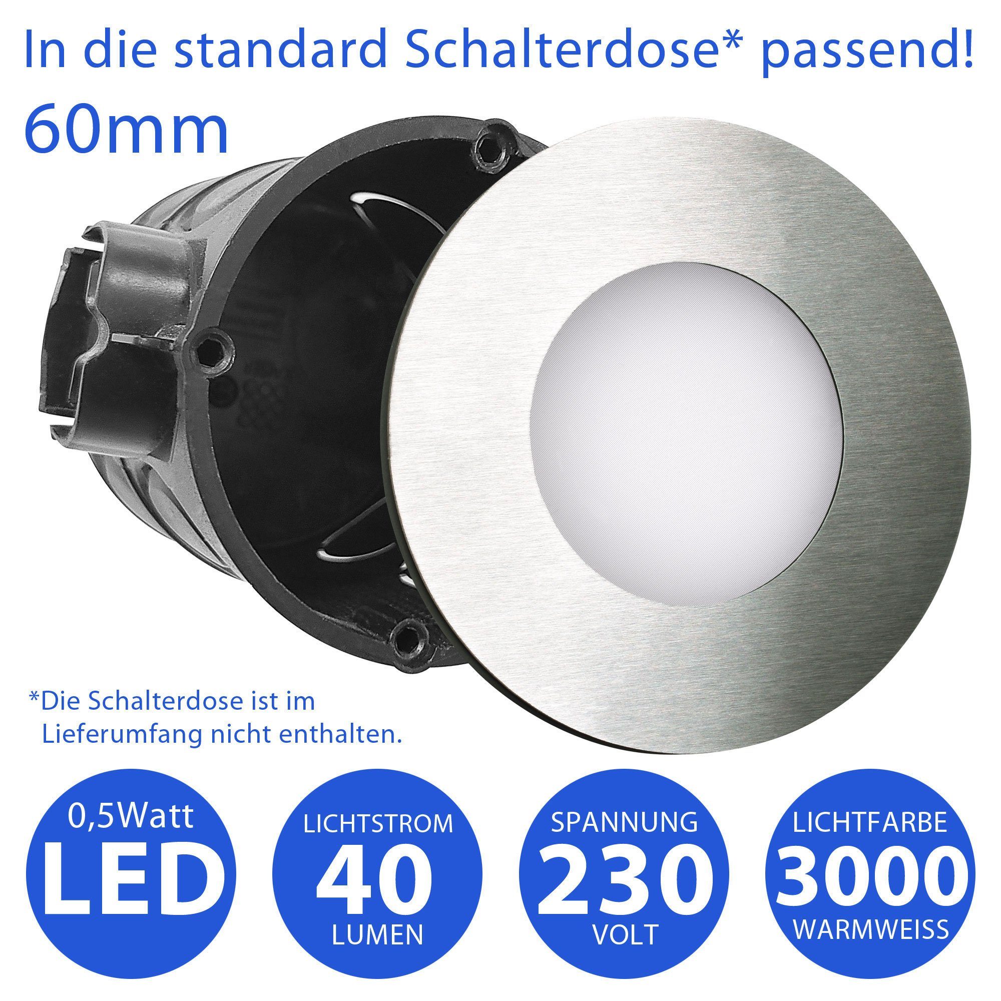Maxkomfort LED Wandstrahler 6103, LED fest integriert, Warmweiß, 3000K, Tre günstig online kaufen